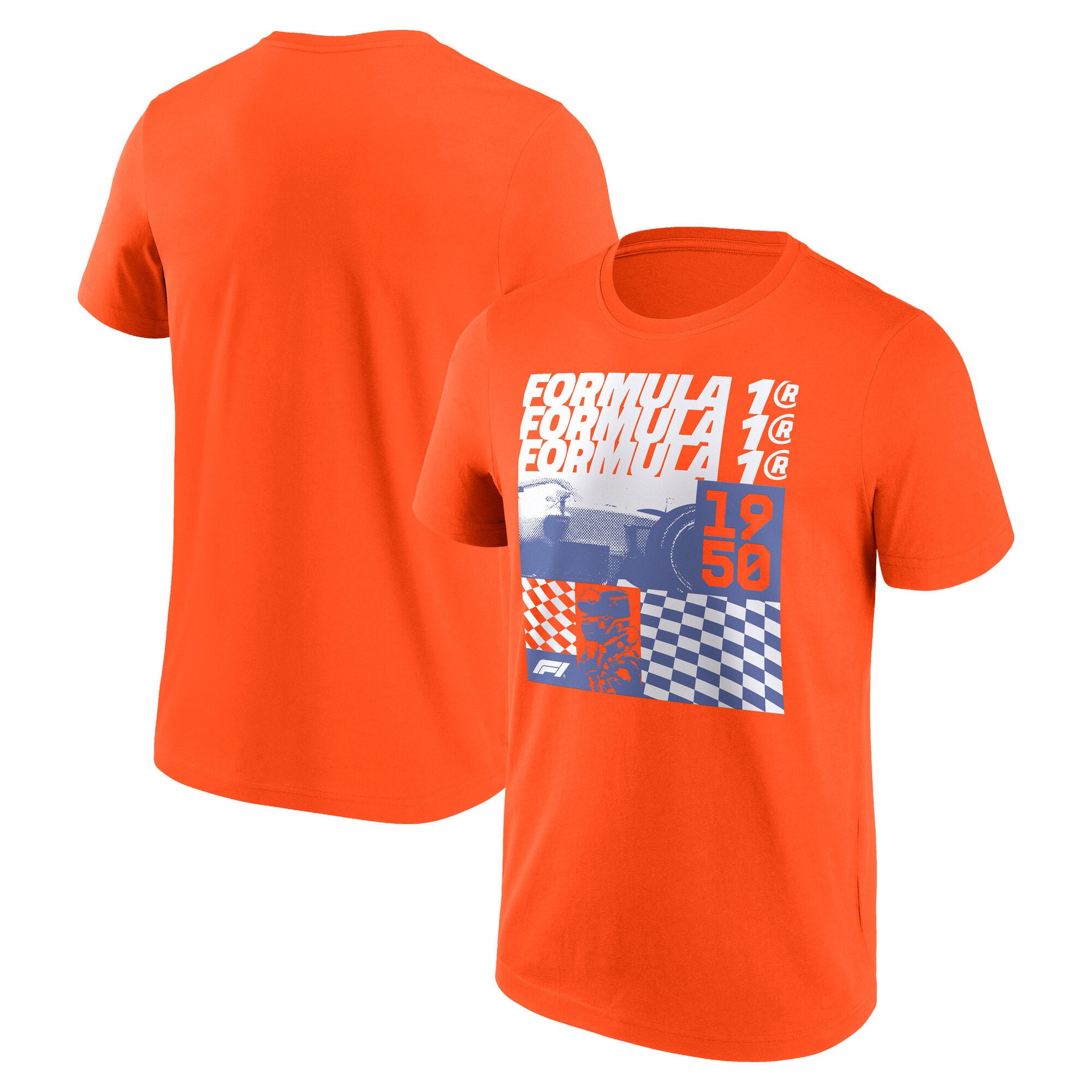 Formula 1 Halftone Graphic T-Shirt - Orange - Mens