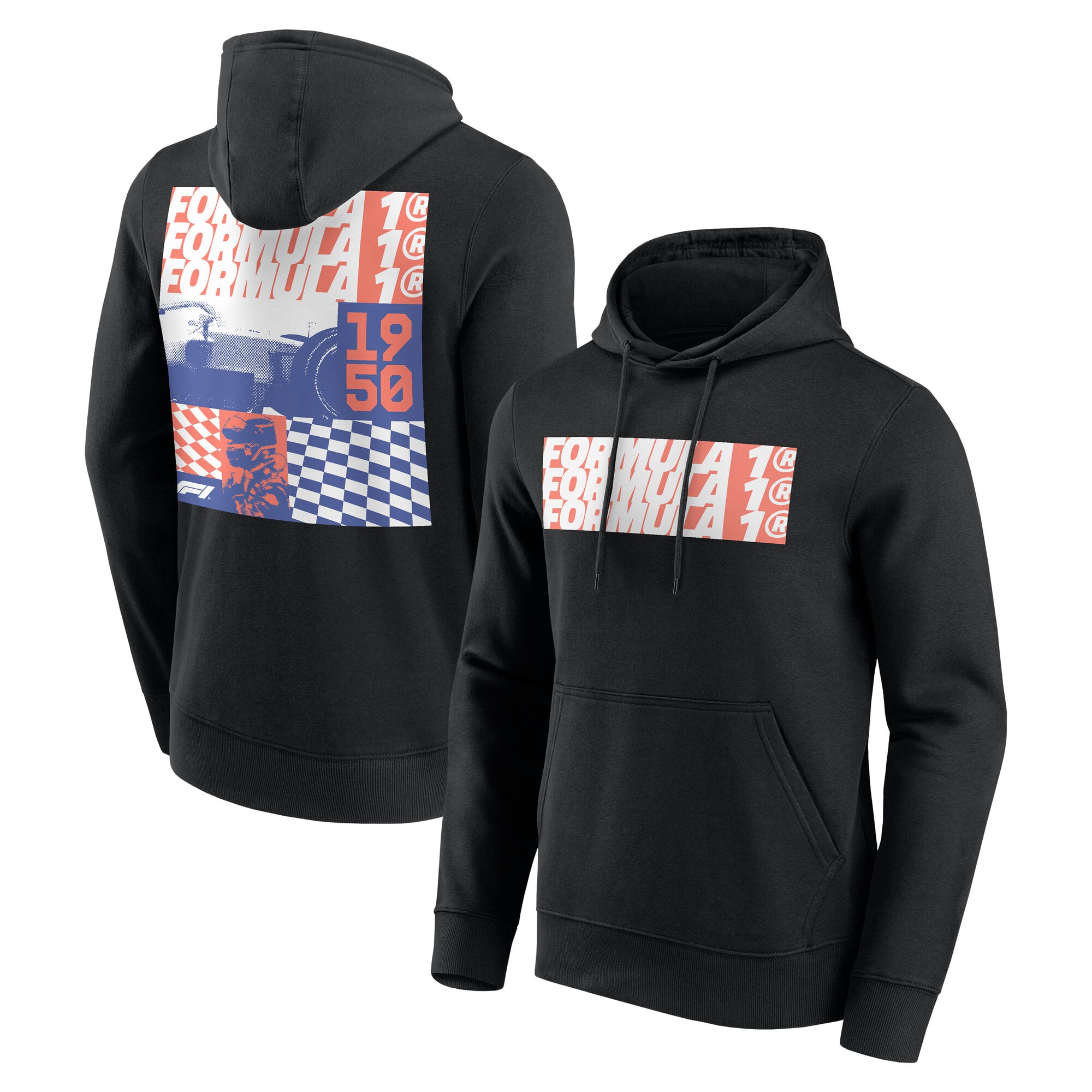 Formula 1 Halftone Graphic Hoodie - Black - Mens