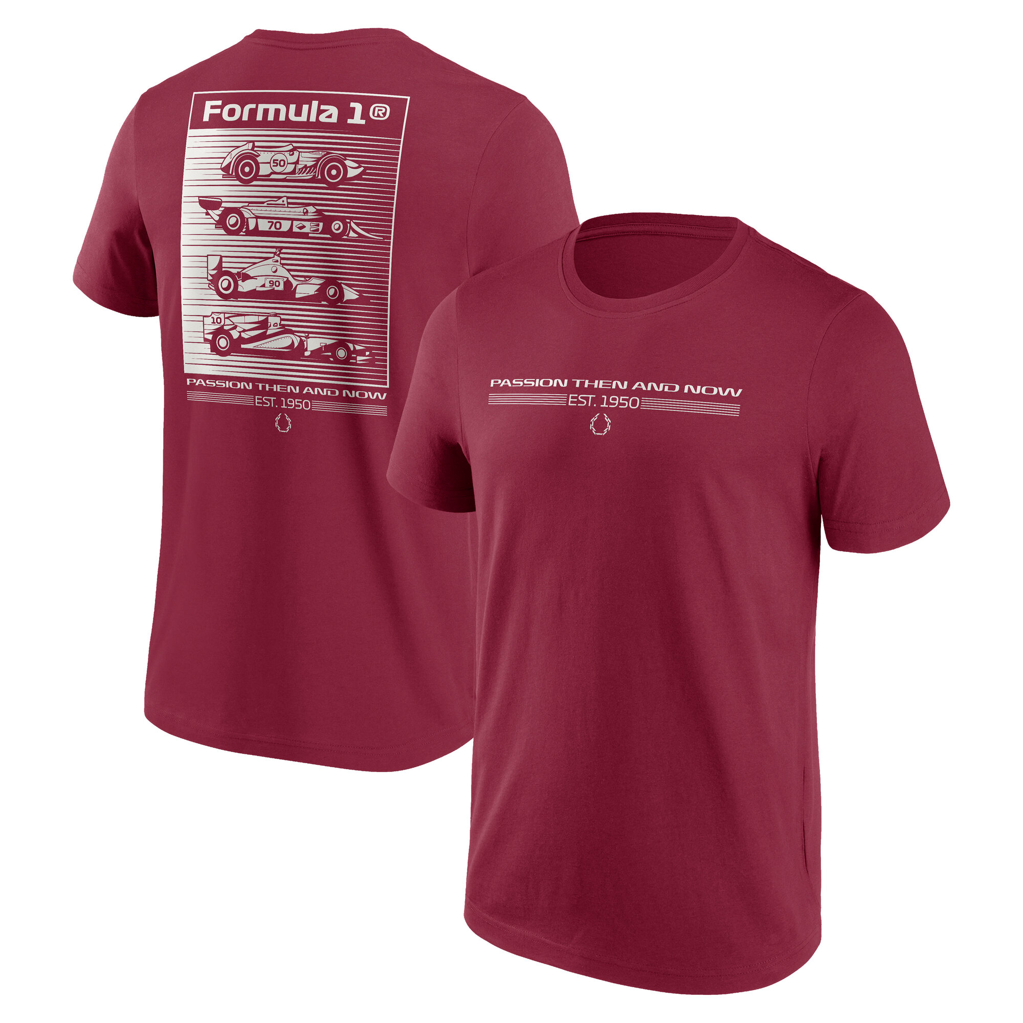 Formula 1 Heritage Graphic T-Shirt - Claret - Mens, , rebel_hi-res