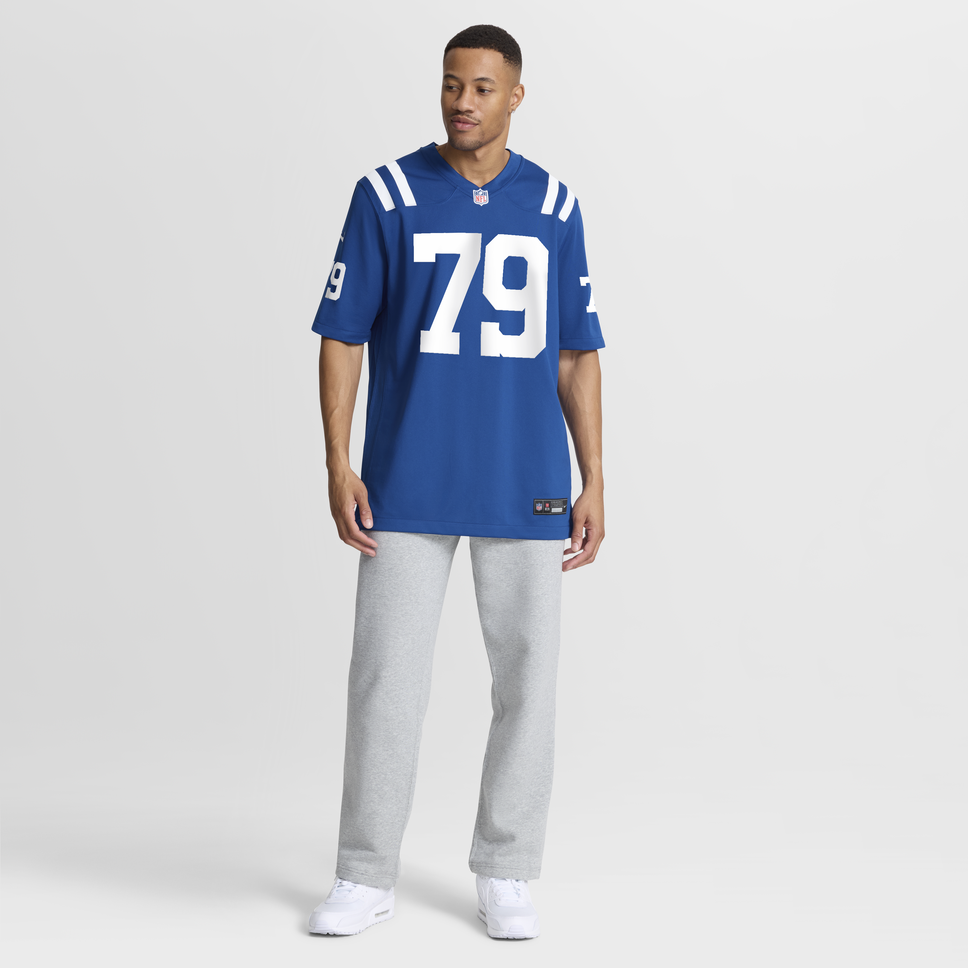 Indianapolis Colts Nike Game Home Jersey - Royal - Bernhard Raimann - Mens, , rebel_hi-res