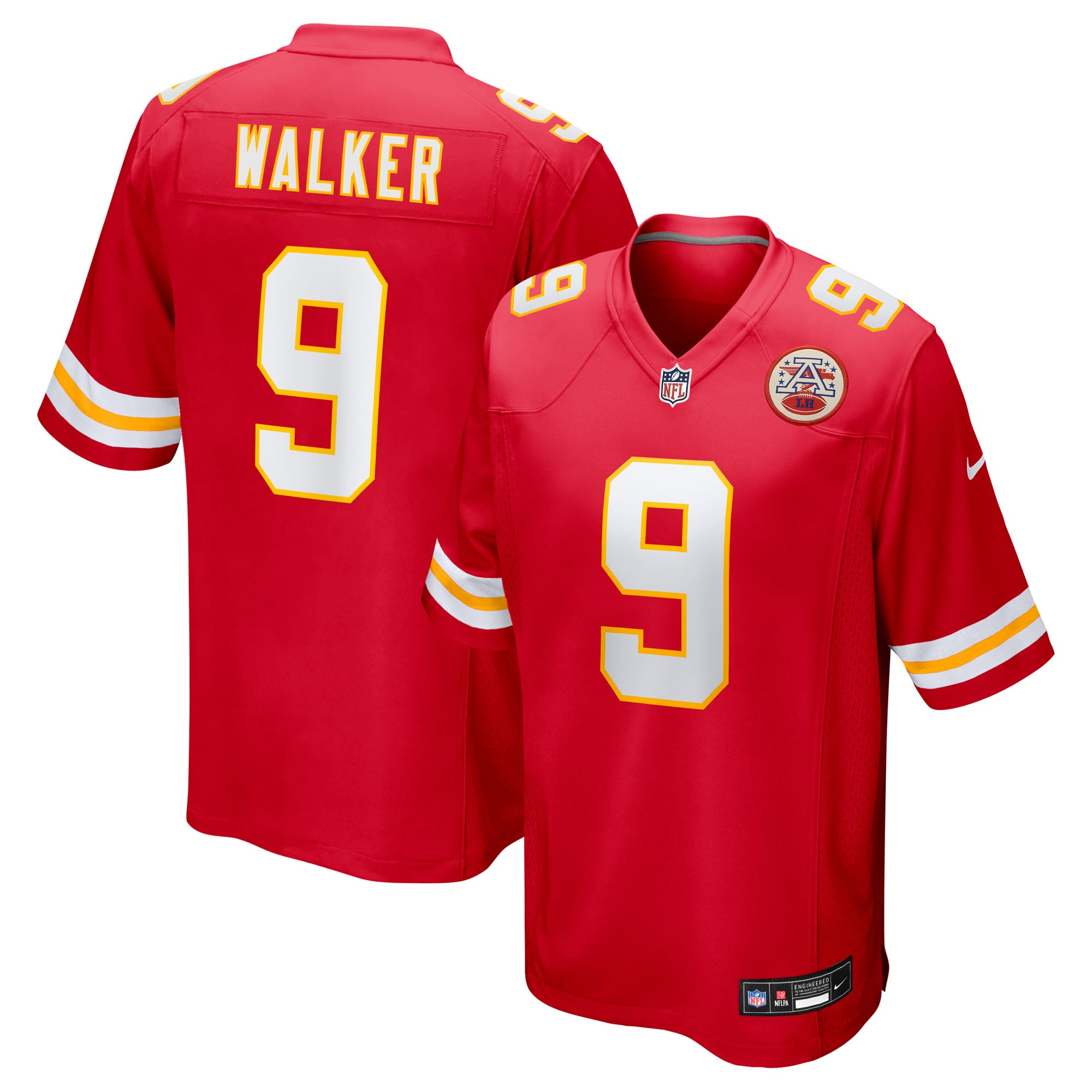 Kansas City Chiefs Nike Home Game Jersey - Red - Kenneth Walker III - Mens, , rebel_hi-res