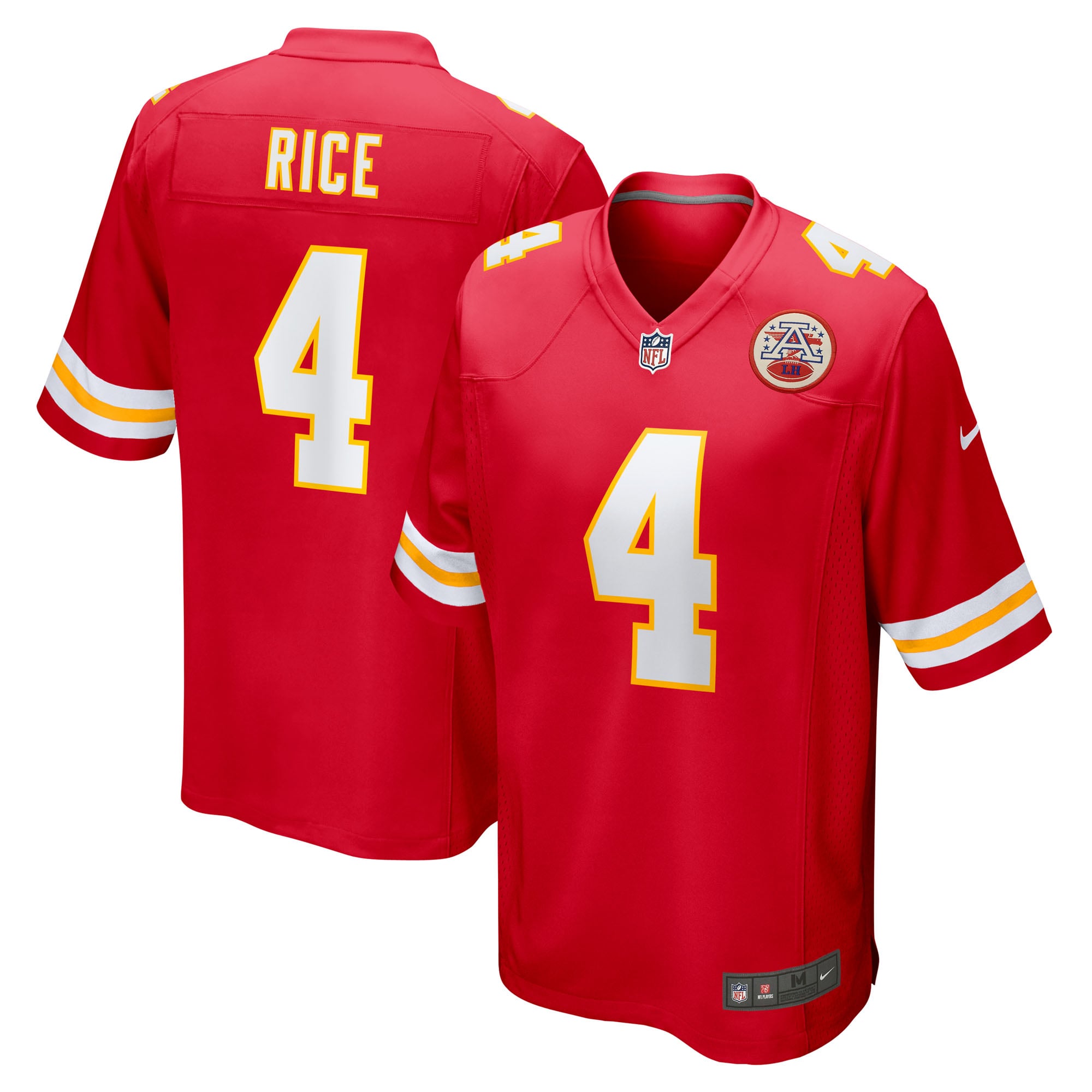 Kansas City Chiefs Nike Home Game Jersey - Red - Rashee Rice - Mens, , rebel_hi-res
