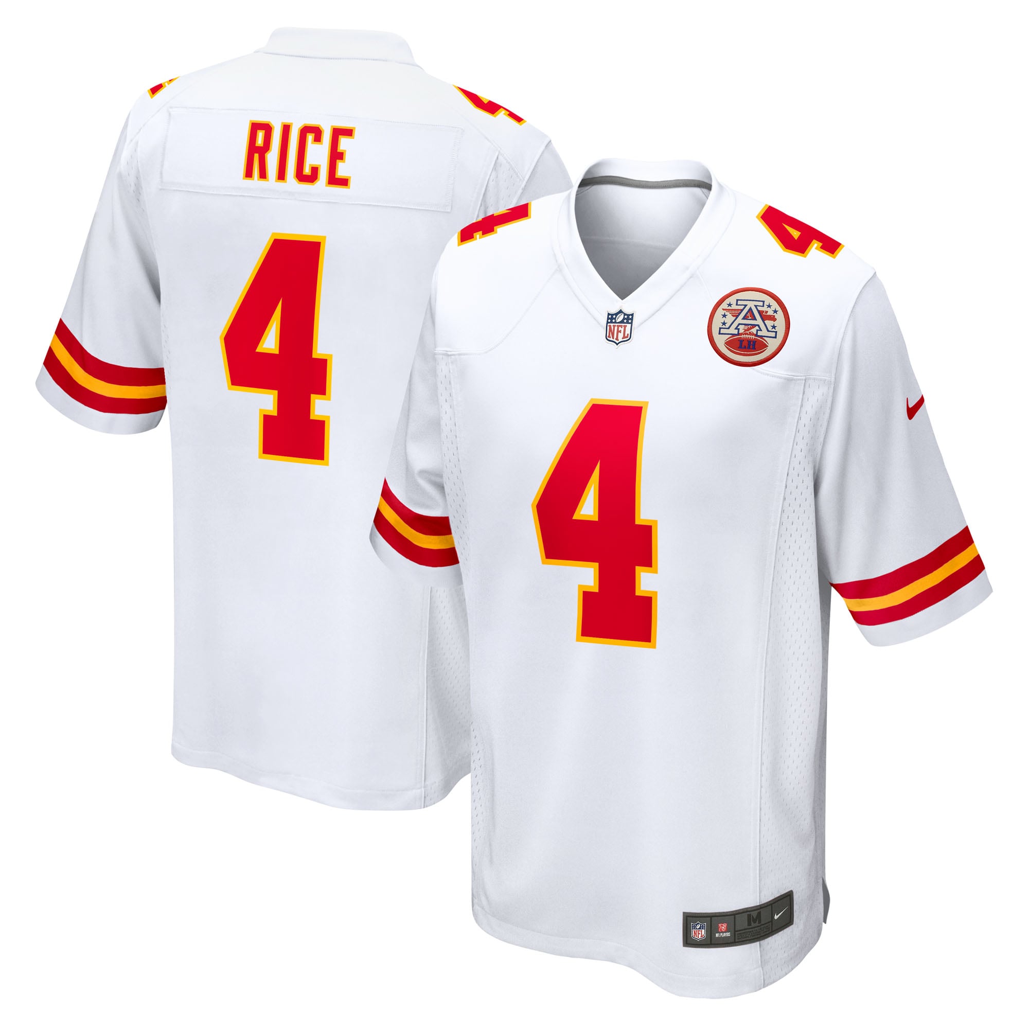 Kansas City Chiefs Nike Game Road Jersey - White - Custom - Mens, , rebel_hi-res