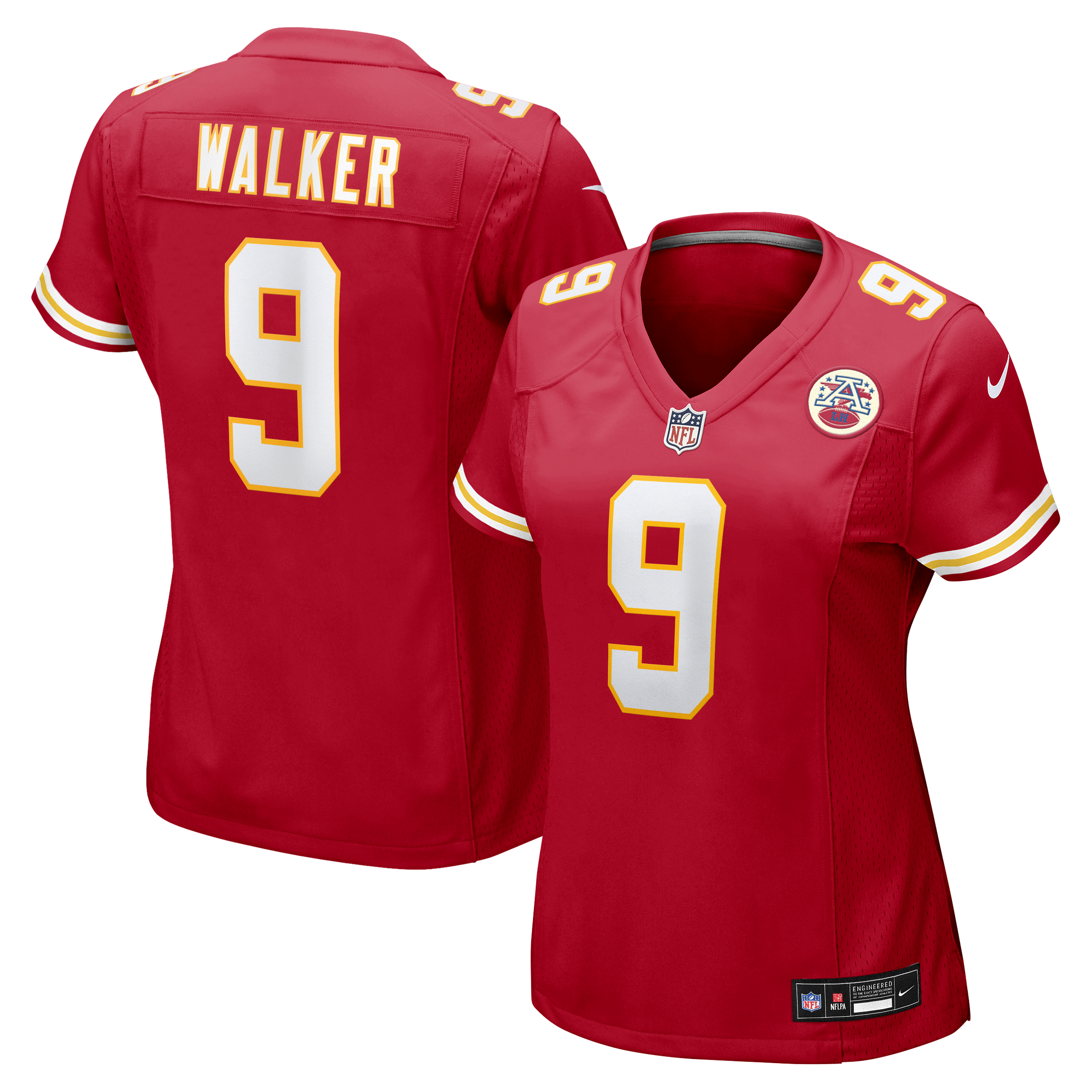 Kansas City Chiefs Nike Home Game Jersey - Red - Kenneth Walker III - Womens, , rebel_hi-res
