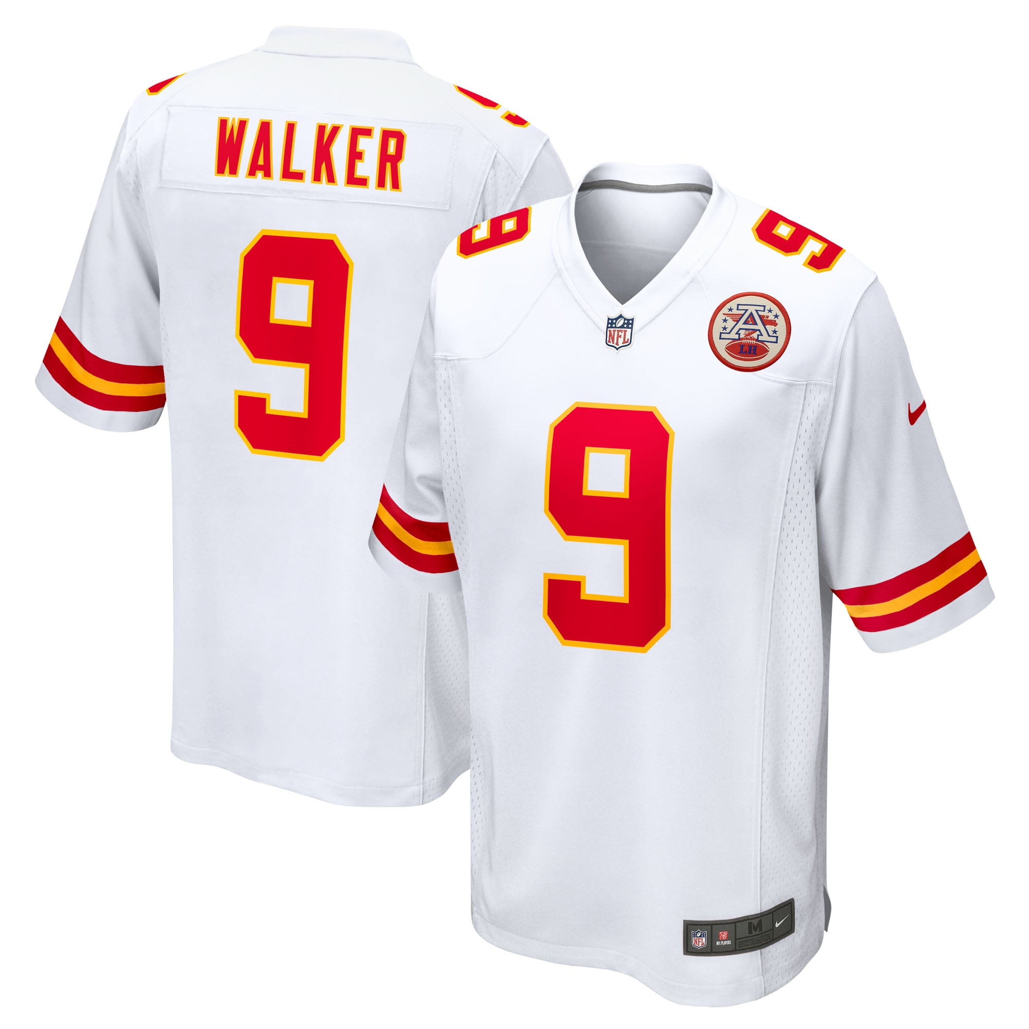 Kansas City Chiefs Nike Game Road Jersey - White - Kenneth Walker III - Youth, , rebel_hi-res