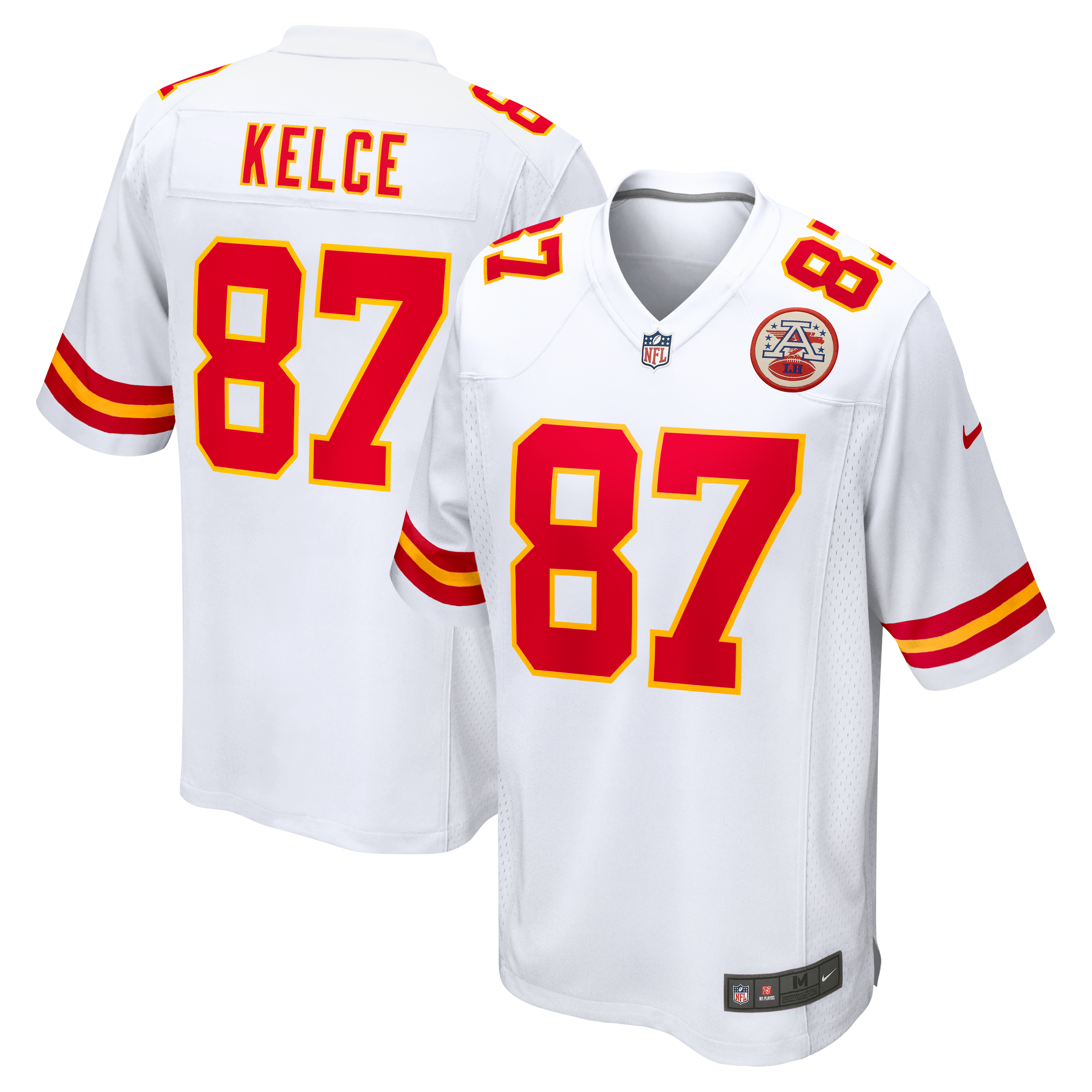 Kansas City Chiefs Nike Game Road Jersey - White - Travis Kelce - Youth