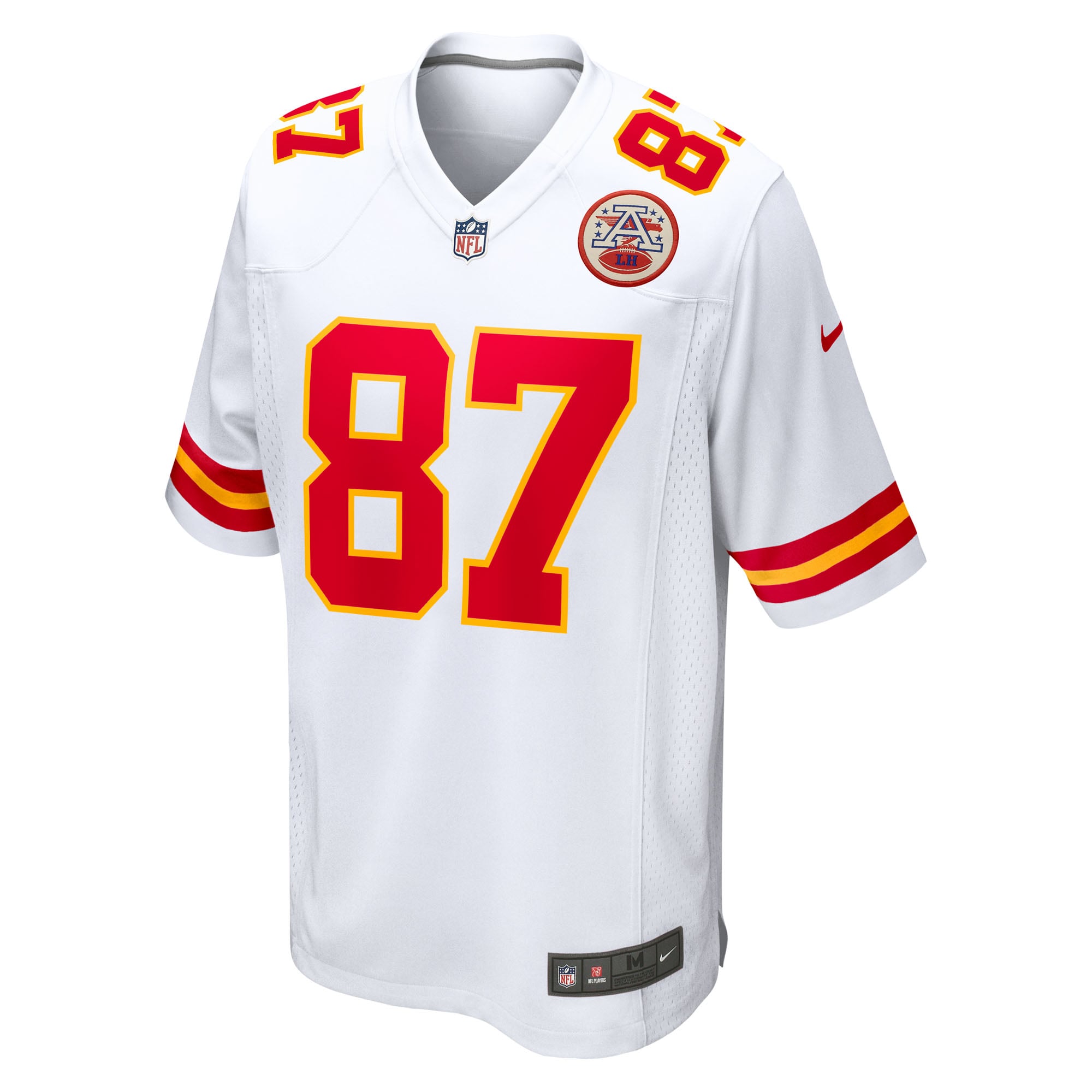 Kansas City Chiefs Nike Game Road Jersey - White - Travis Kelce - Youth, , rebel_hi-res