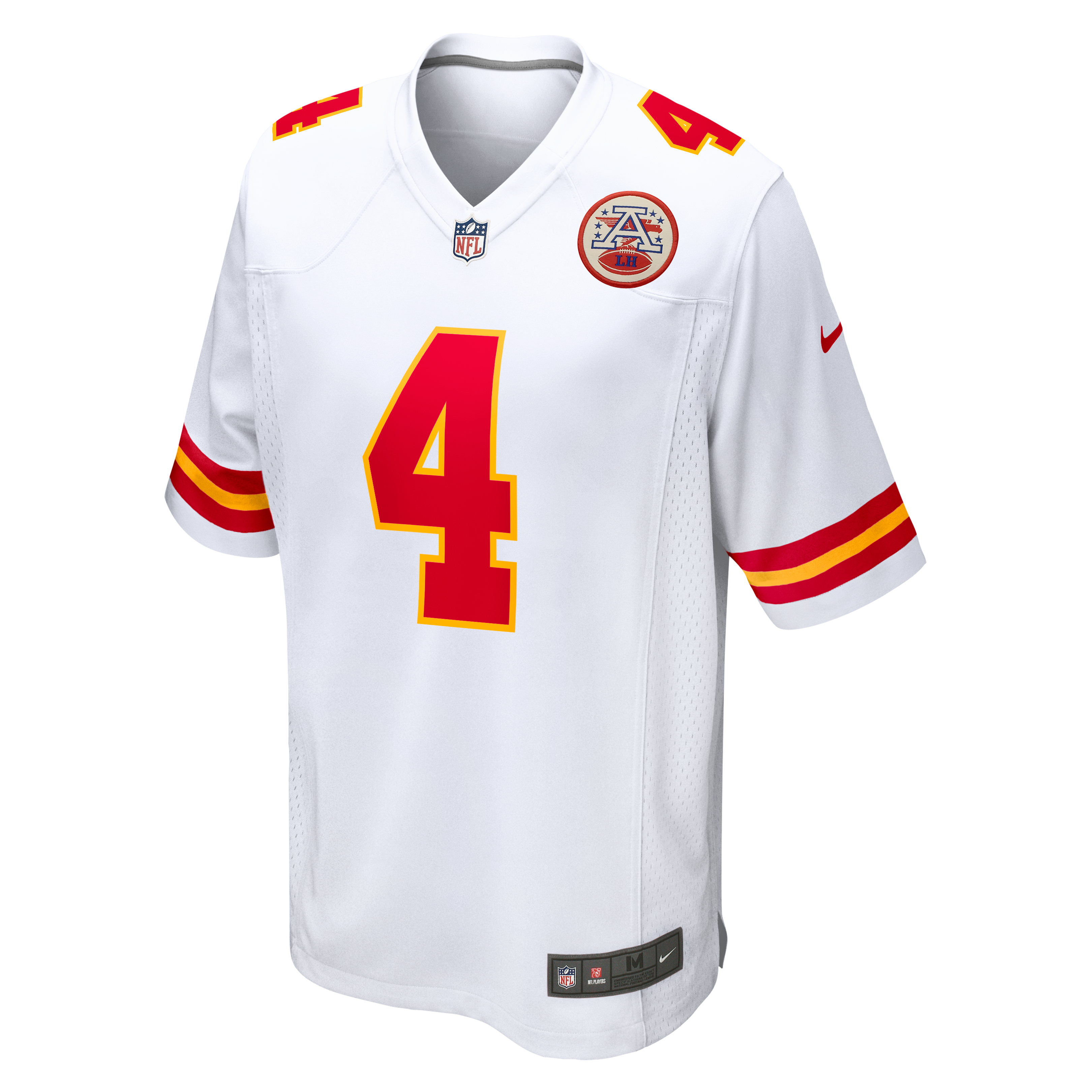 Kansas City Chiefs Nike Game Road Jersey - White - Rashee Rice - Youth, , rebel_hi-res
