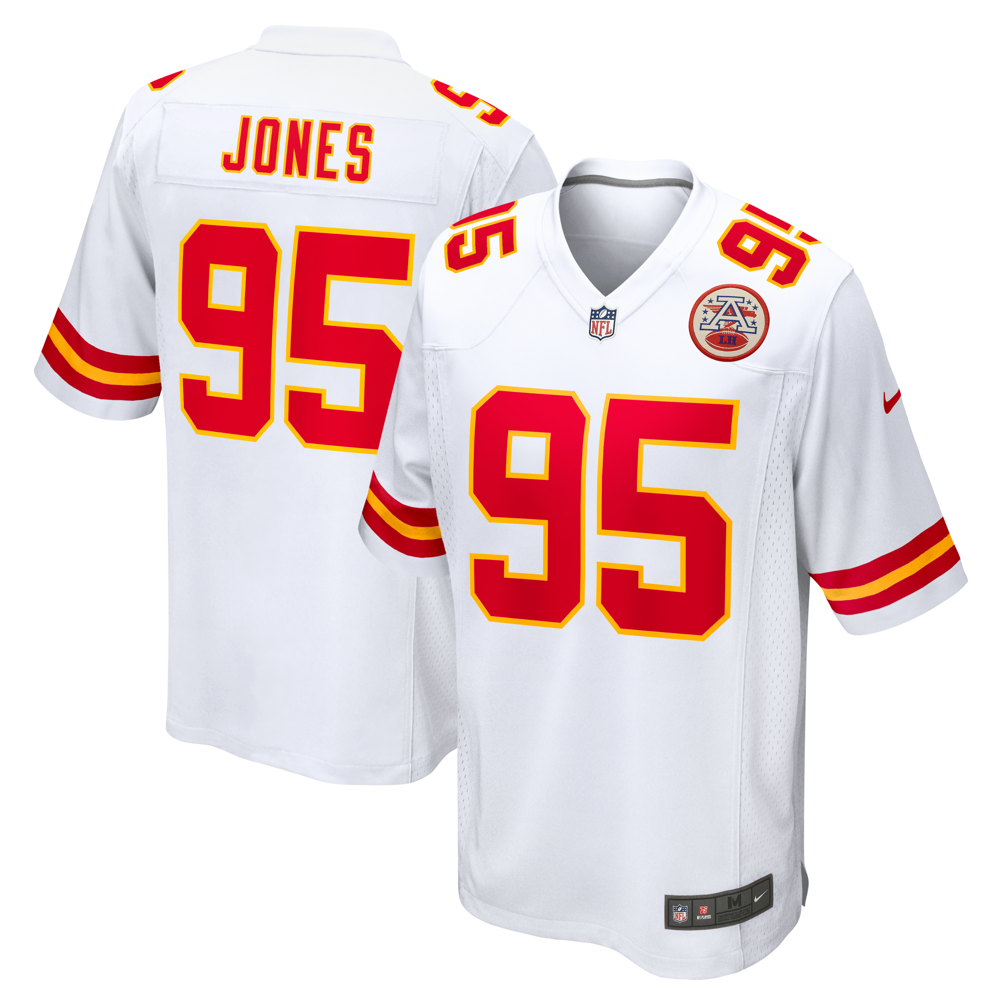Kansas City Chiefs Nike Game Road Jersey - White - Chris Jones - Youth, , rebel_hi-res