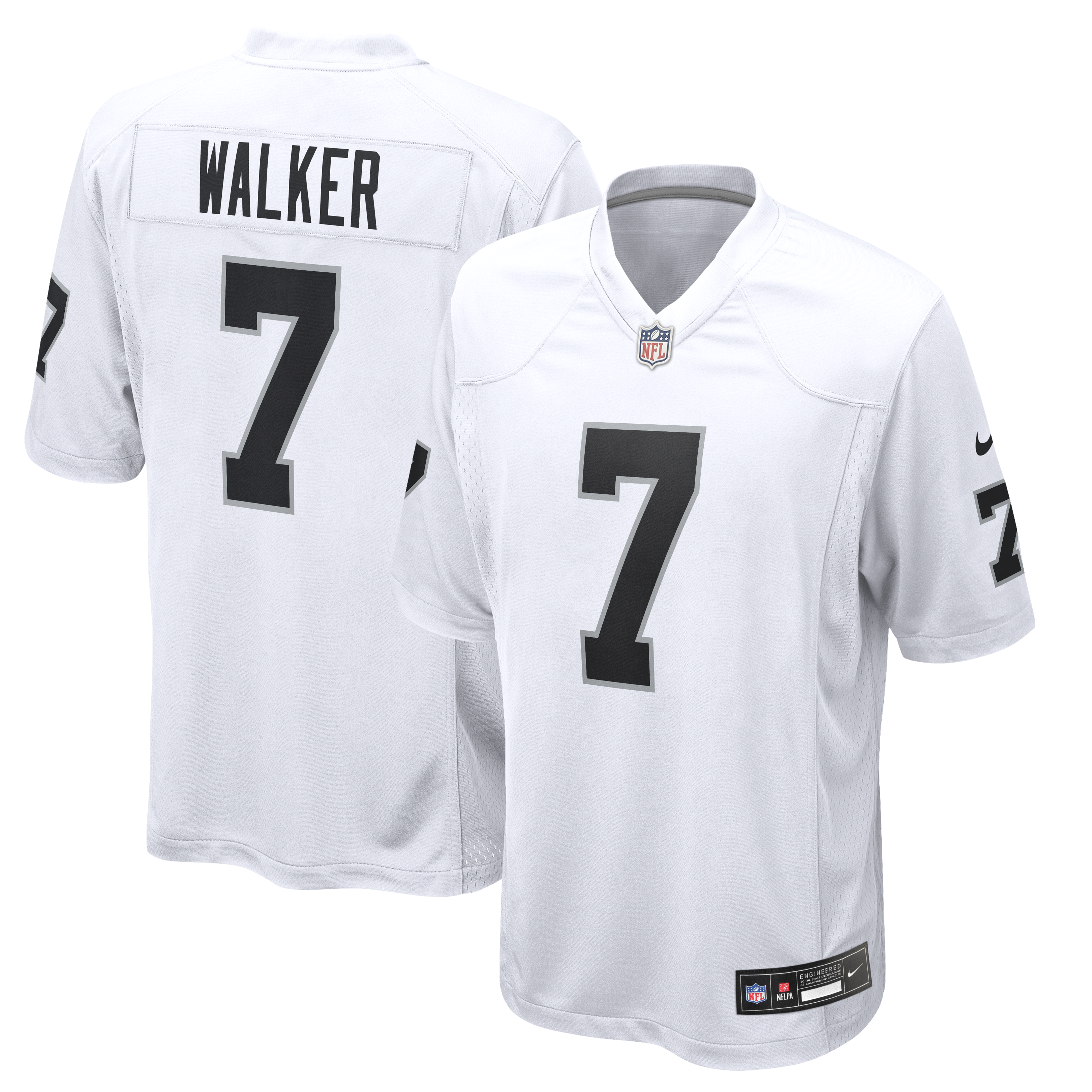 Las Vegas Raiders Road Game Jersey - White - Quay Walker - Youth, , rebel_hi-res