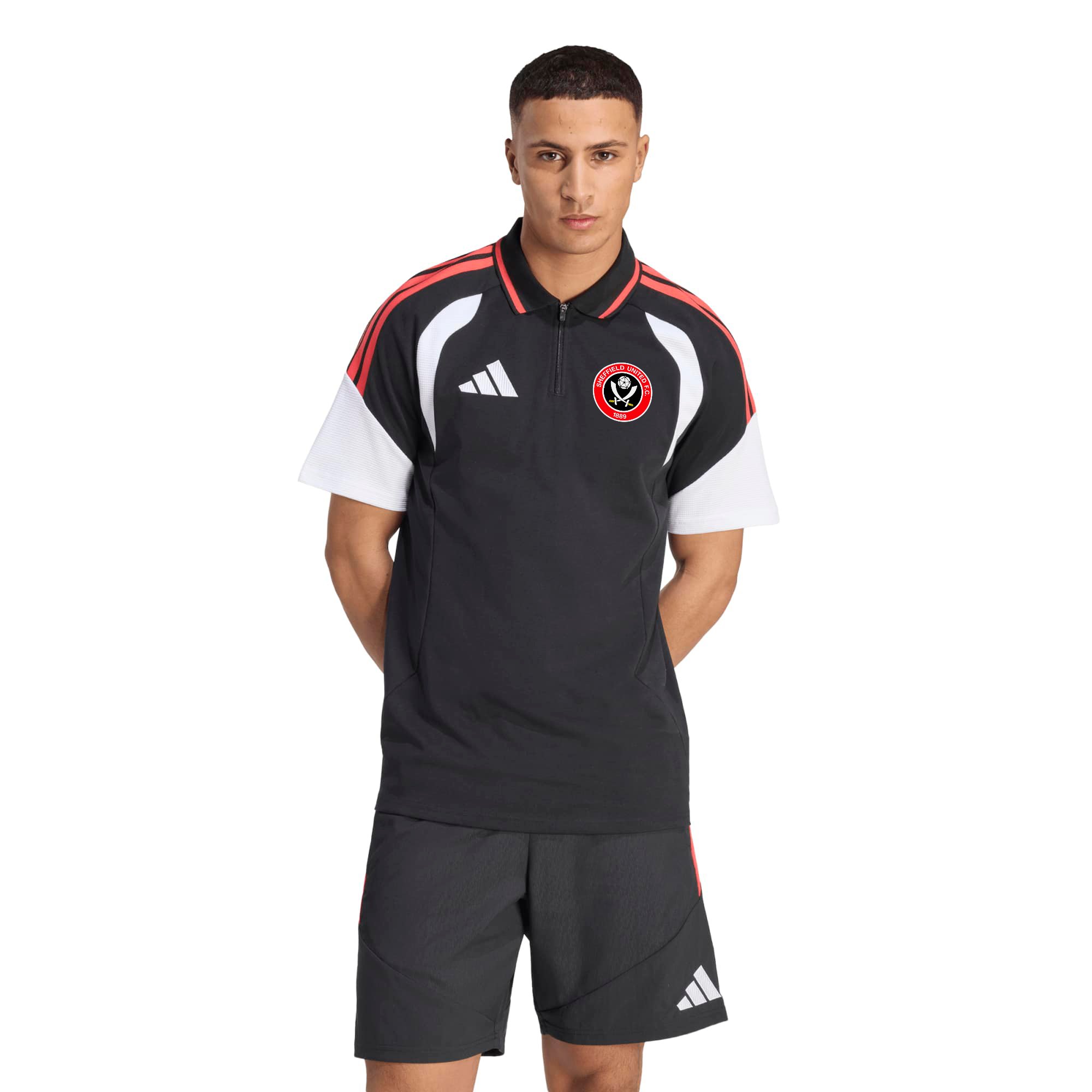Sheffield United adidas Travel Polo - Black
