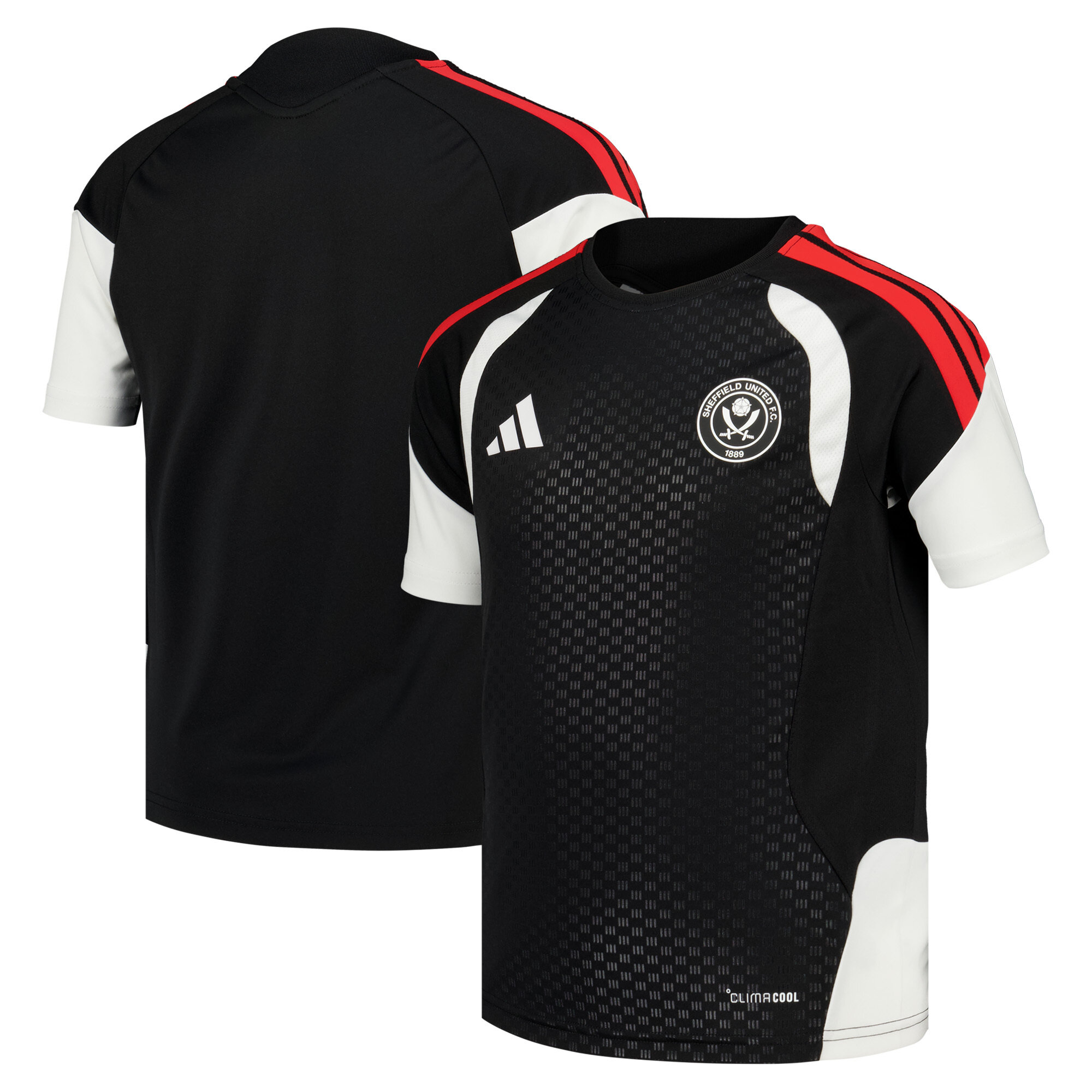 Sheffield United adidas Training Jersey - Black - Kids, , rebel_hi-res