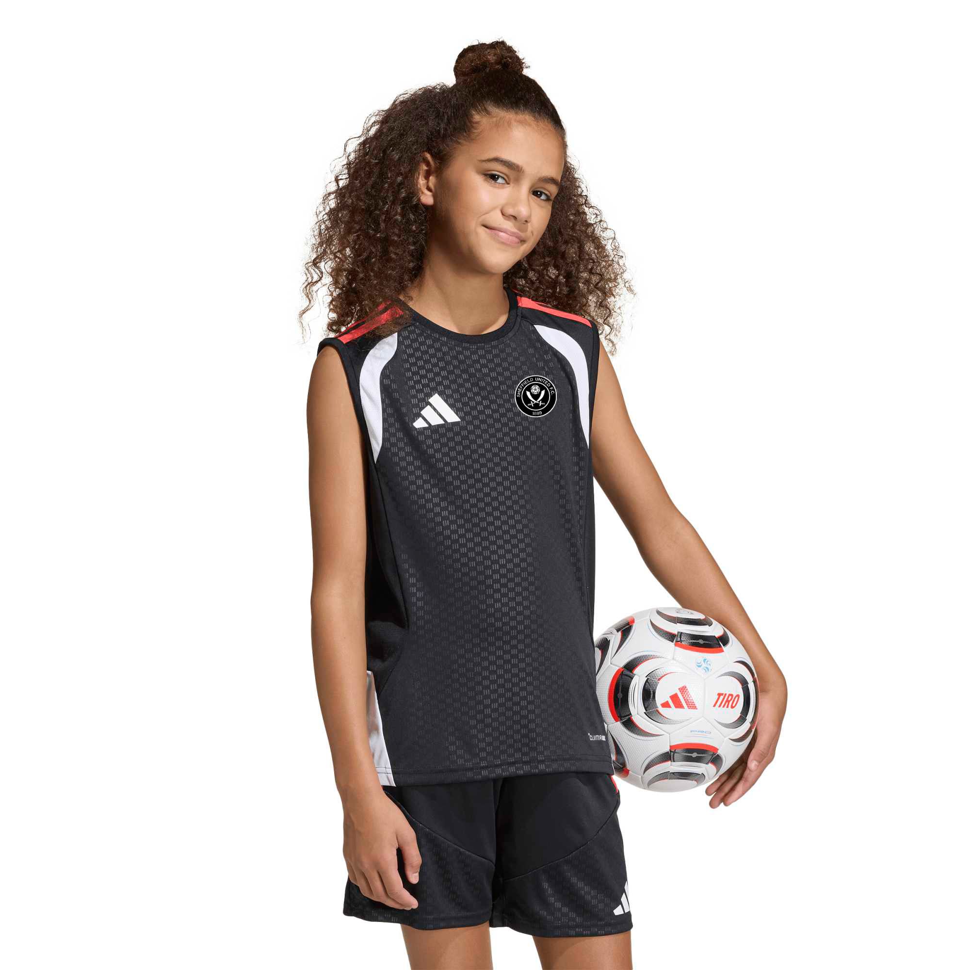 Sheffield United adidas Training Sleeveless Jersey - Black - Kids