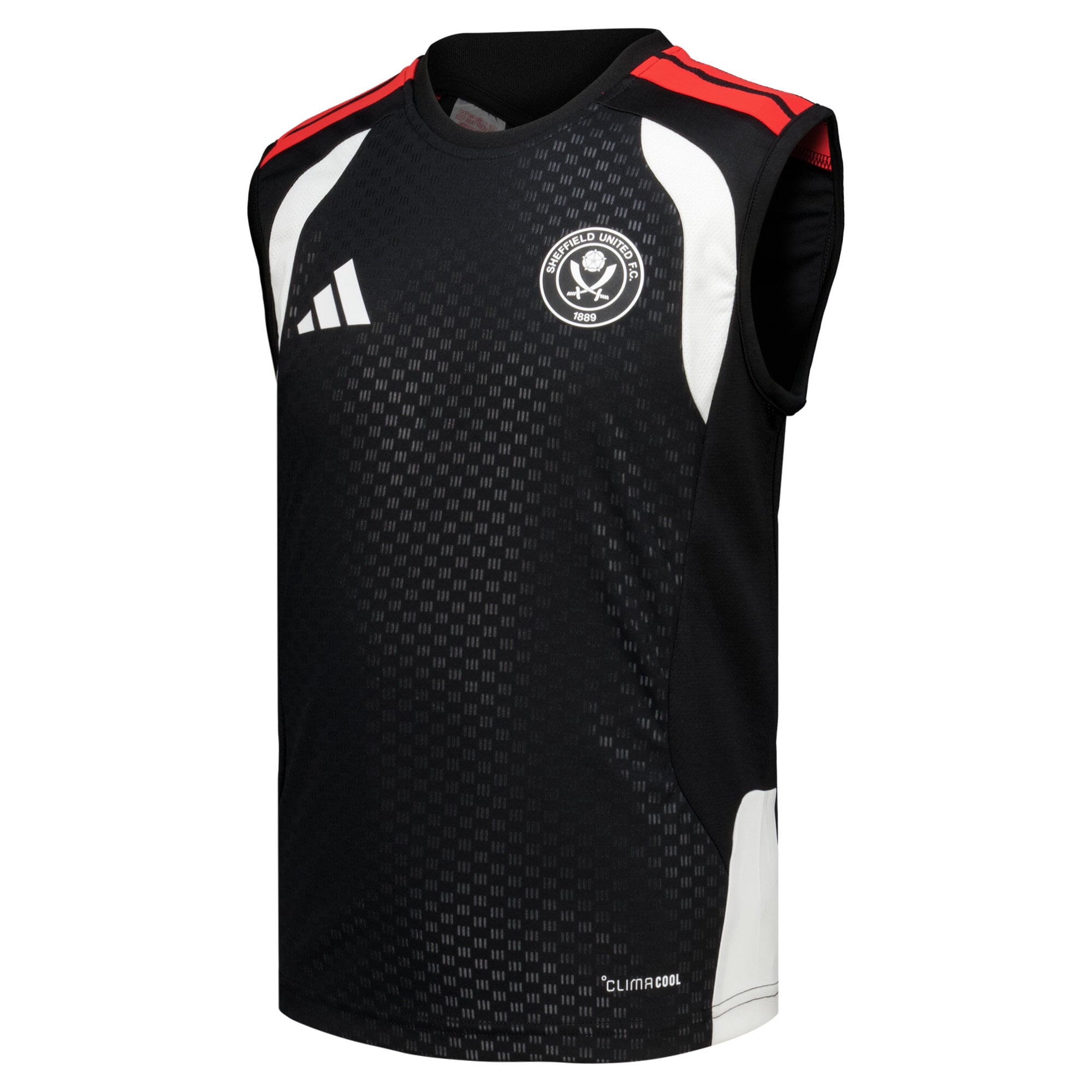 Sheffield United adidas Training Sleeveless Jersey - Black - Kids, , rebel_hi-res