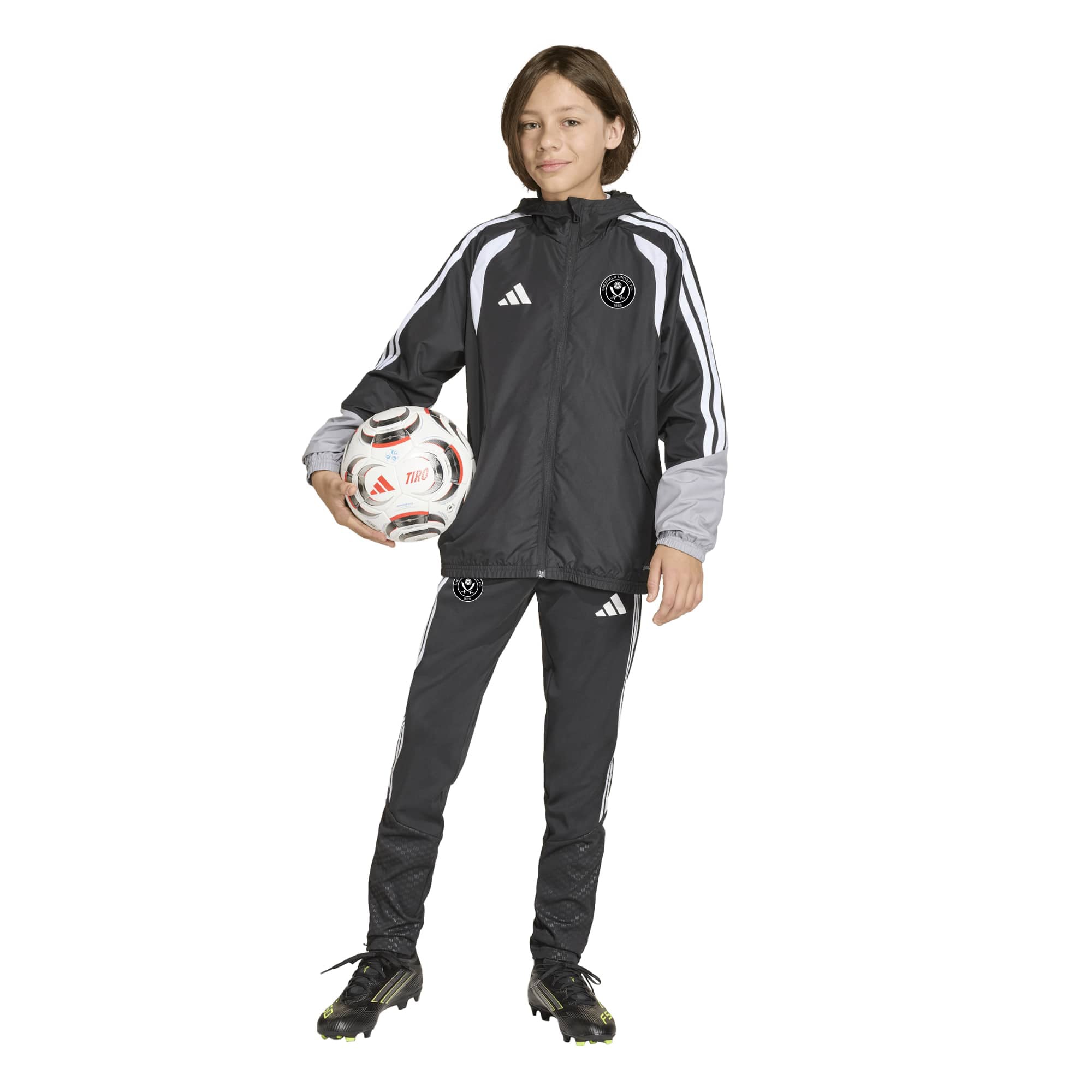 Sheffield United adidas Training All Weather Jacket - Black - Kids, , rebel_hi-res