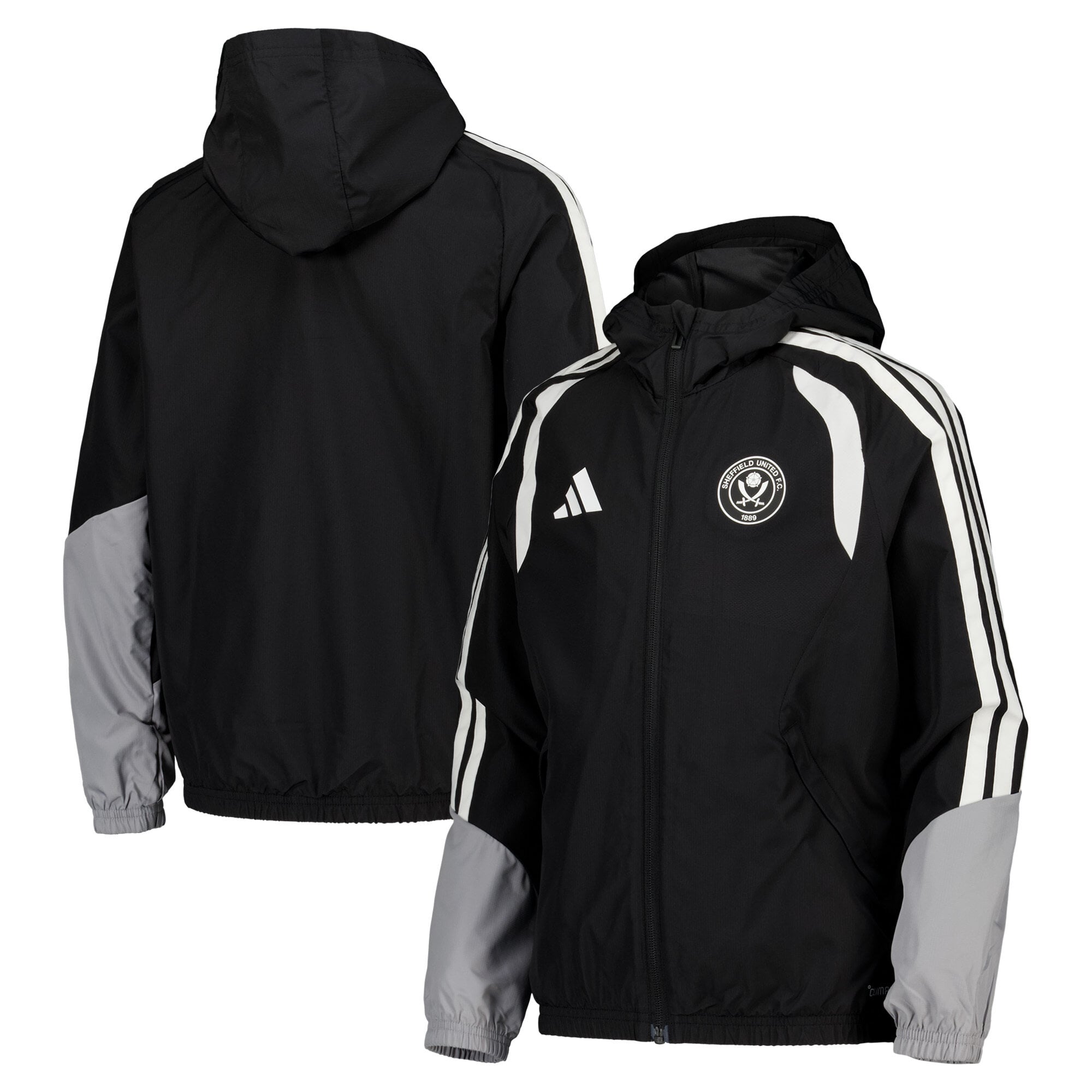 Sheffield United adidas Training All Weather Jacket - Black - Kids, , rebel_hi-res