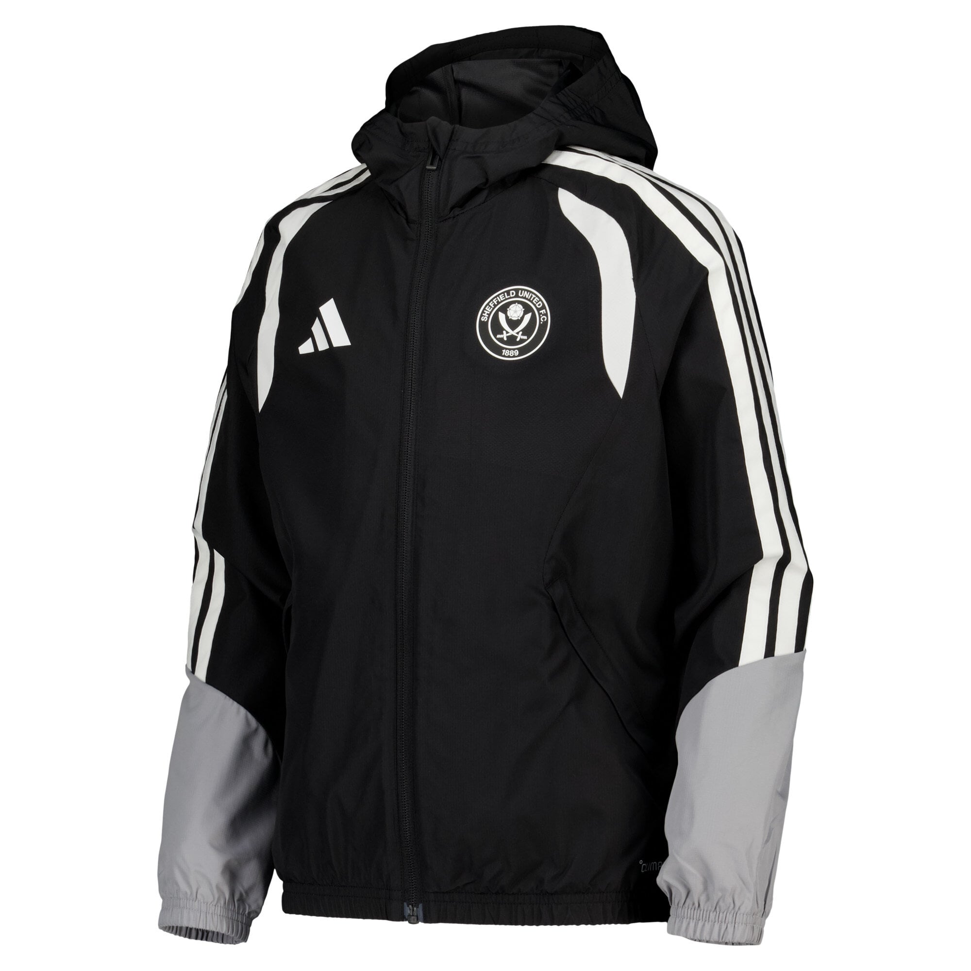 Sheffield United adidas Training All Weather Jacket - Black - Kids, , rebel_hi-res