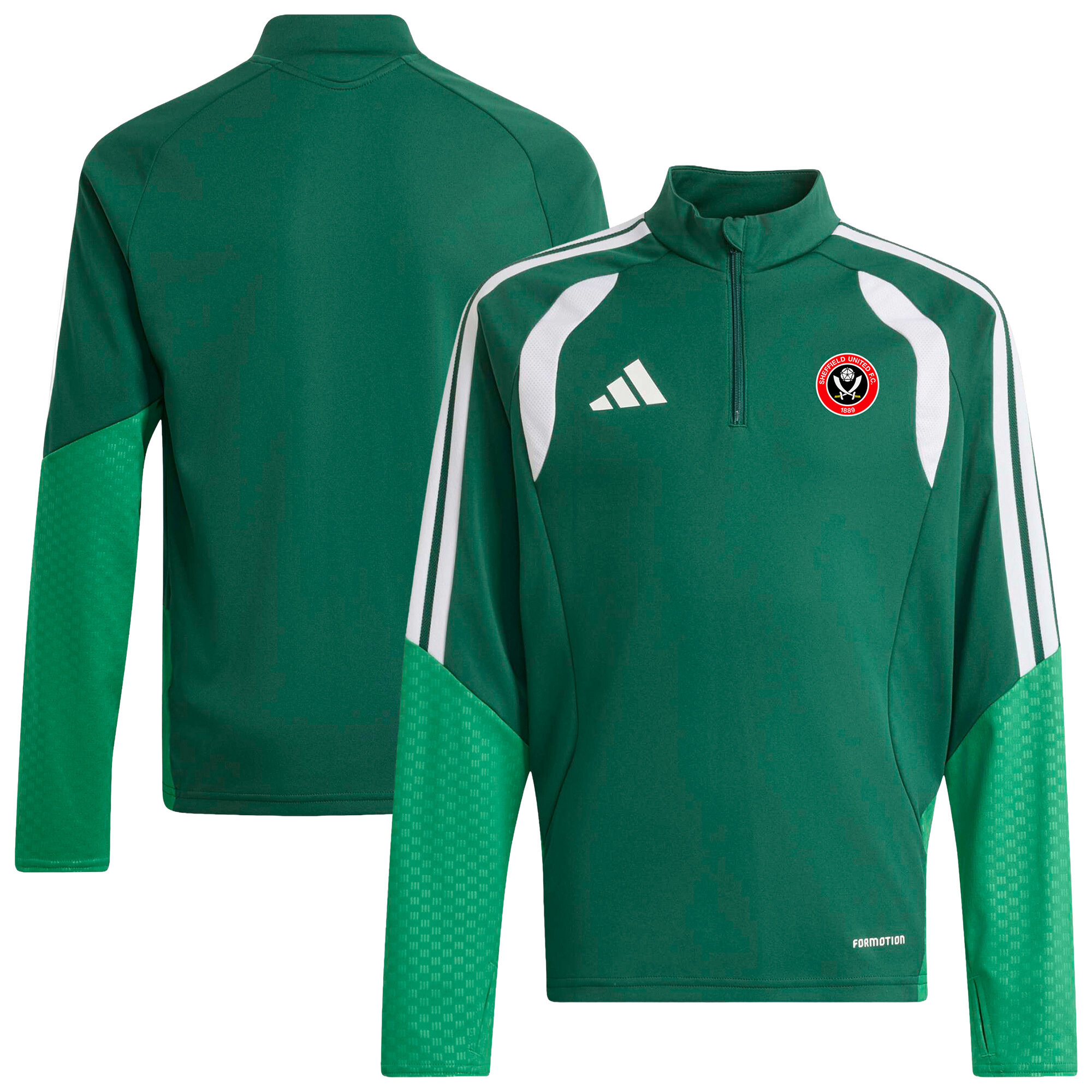 Sheffield United adidas Training Top - Dark Green - Kids, , rebel_hi-res
