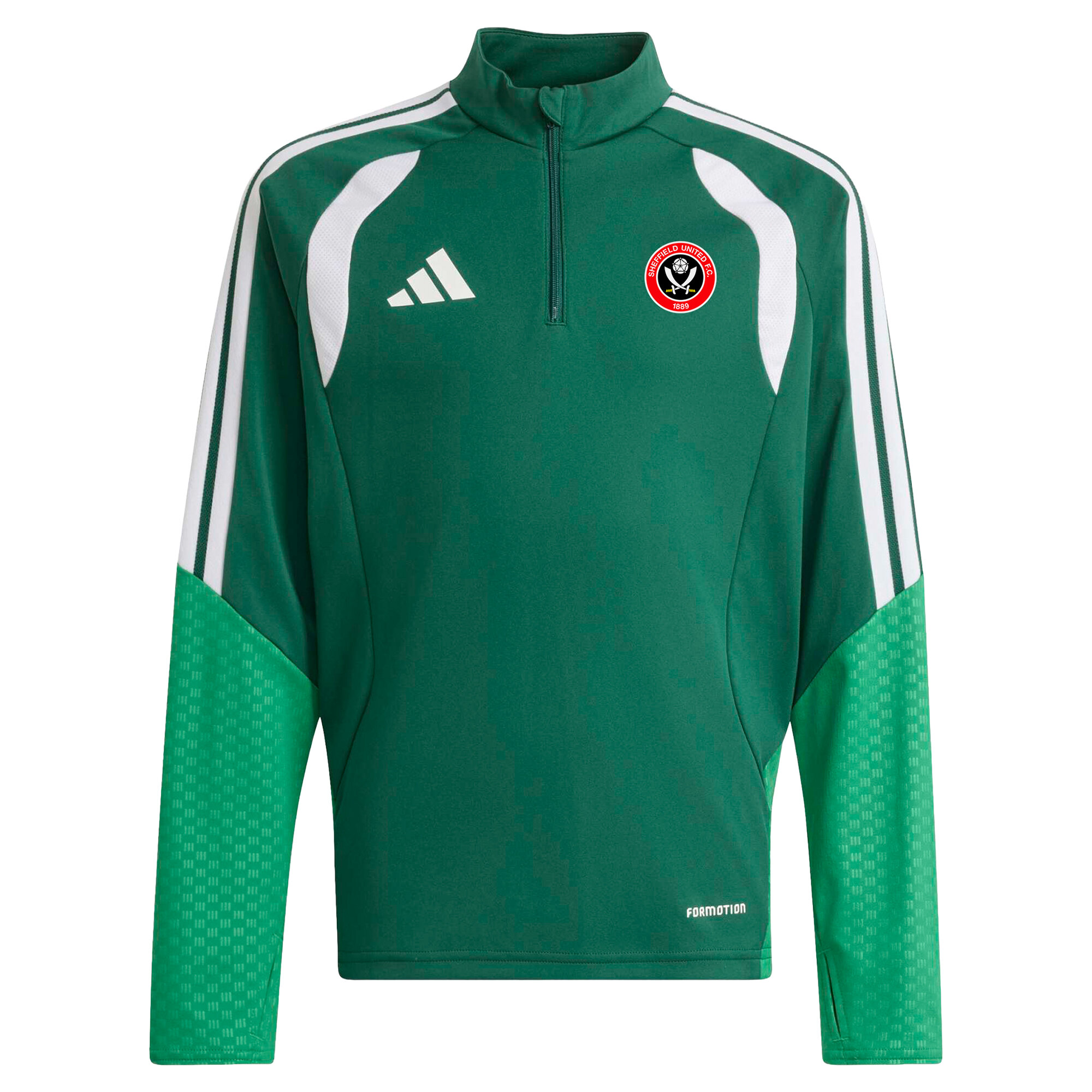 Sheffield United adidas Training Top - Dark Green - Kids, , rebel_hi-res