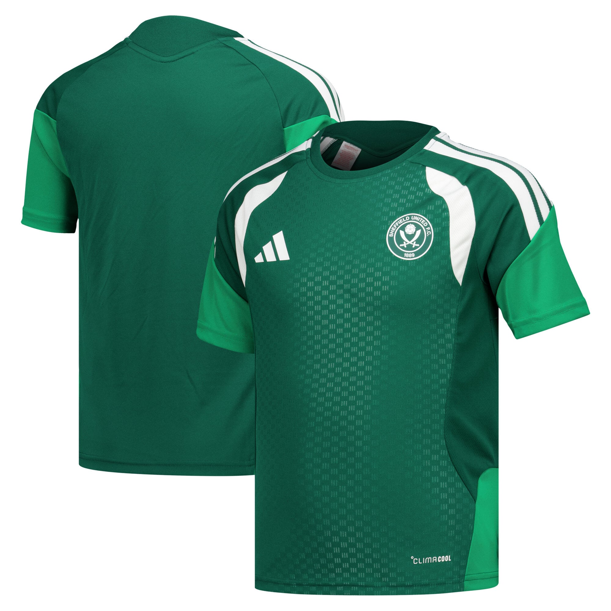 Sheffield United adidas Training Jersey - Dark Green - Kids, , rebel_hi-res