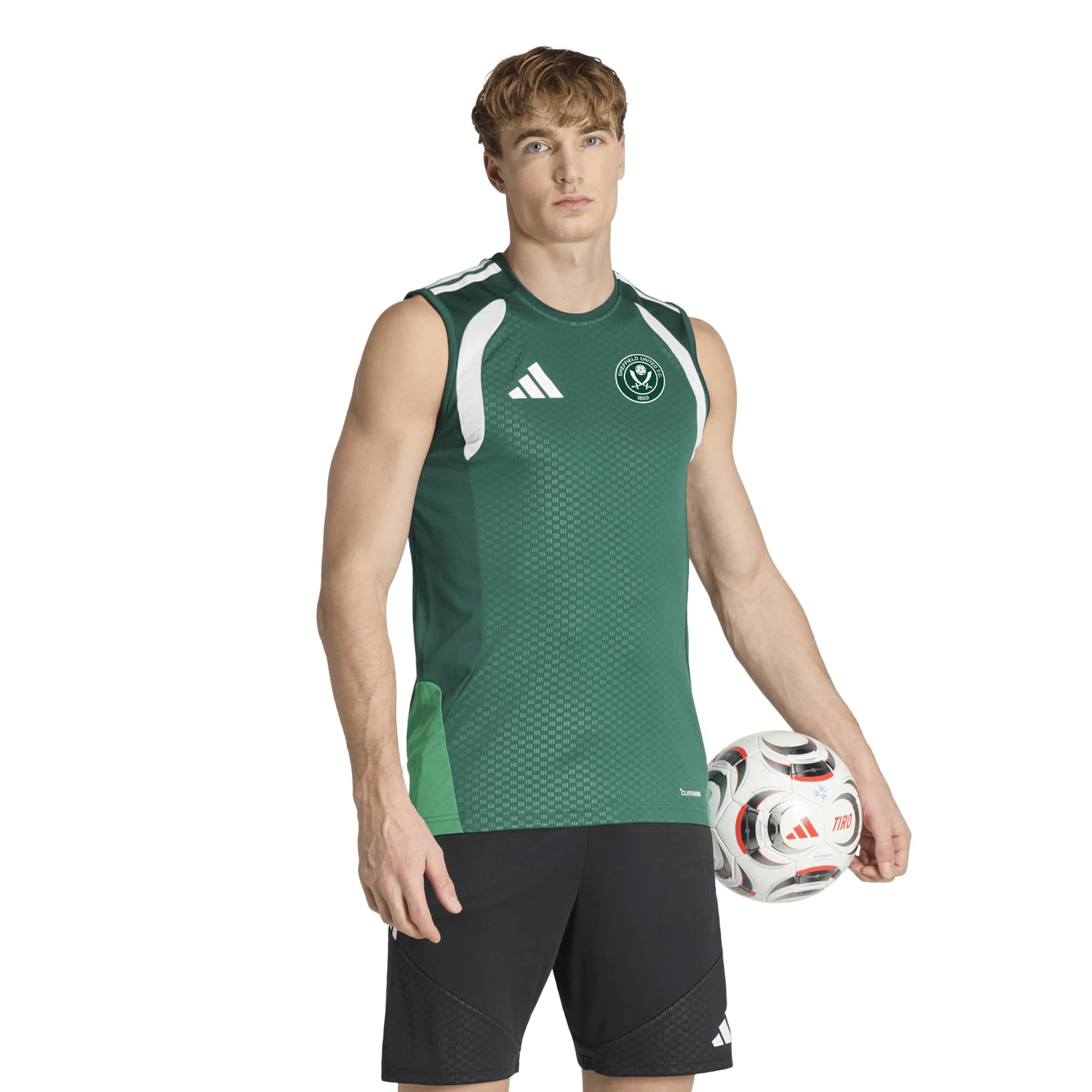 Sheffield United adidas Training Sleeveless Jersey - Dark Green