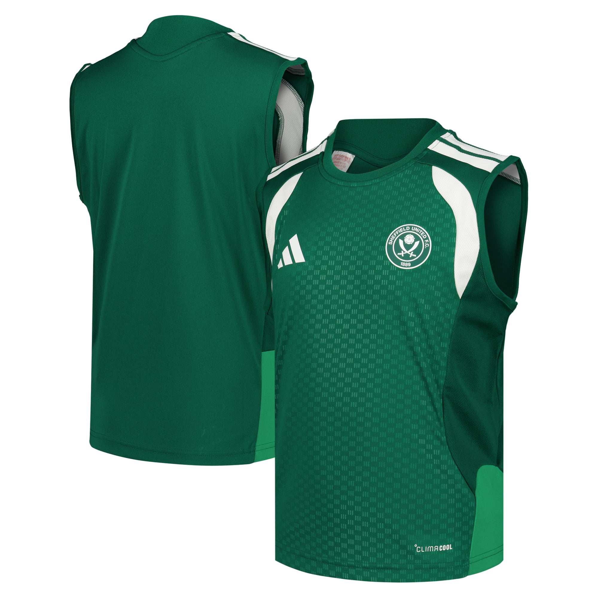 Sheffield United adidas Training Sleeveless Jersey - Dark Green - Kids
