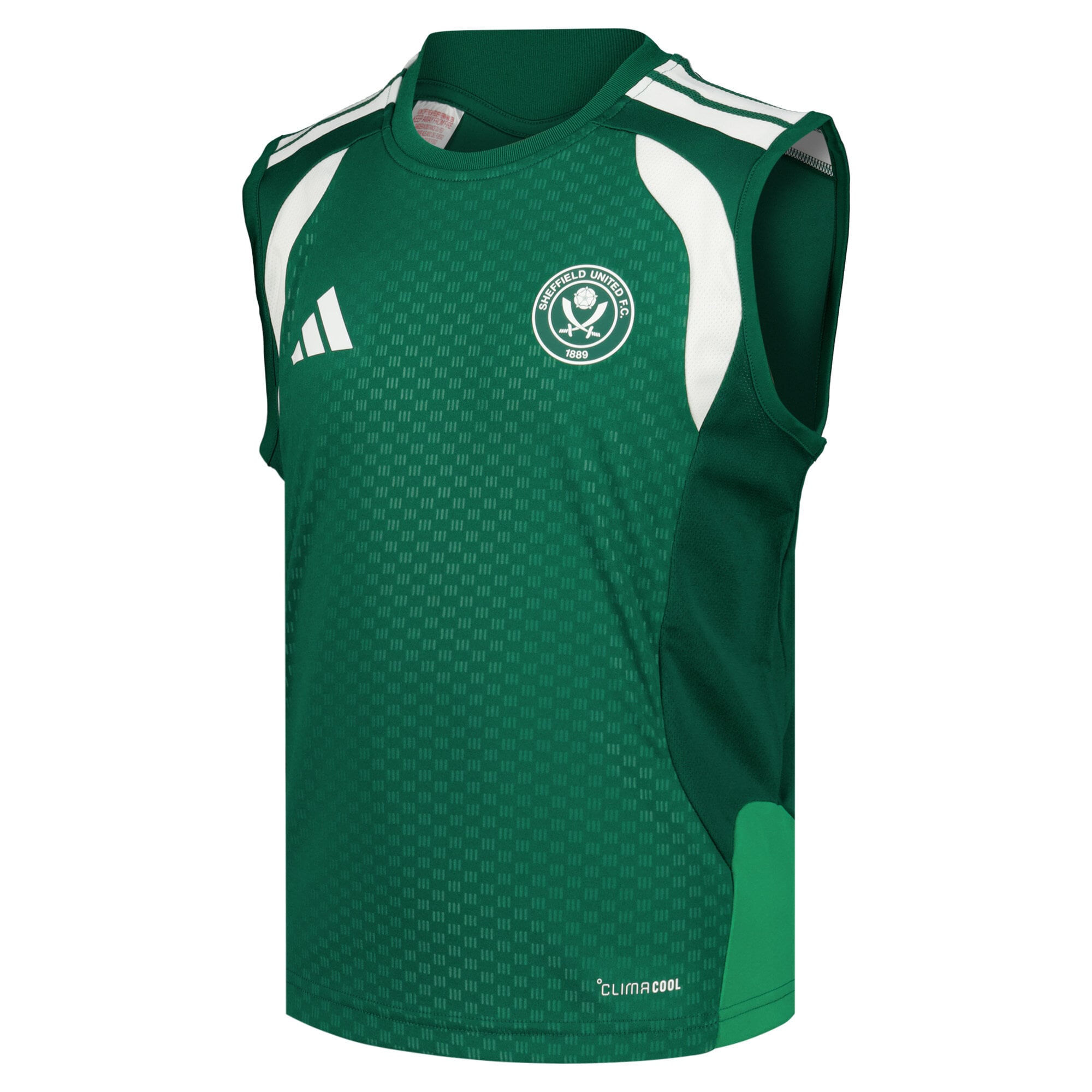 Sheffield United adidas Training Sleeveless Jersey - Dark Green - Kids, , rebel_hi-res