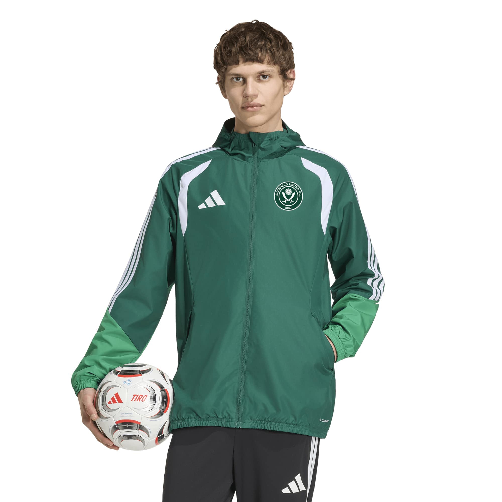 Sheffield United adidas Training All Weather Jacket - Dark Green