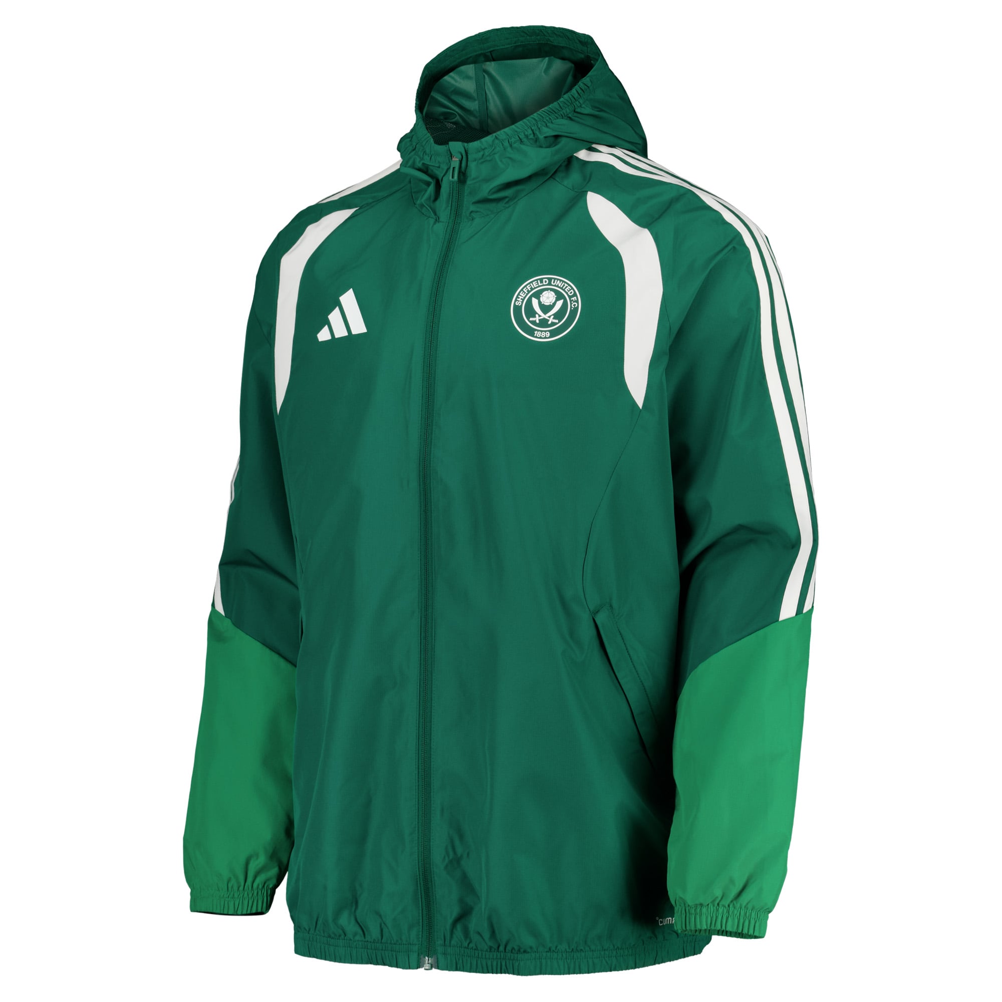 Sheffield United adidas Training All Weather Jacket - Dark Green, , rebel_hi-res