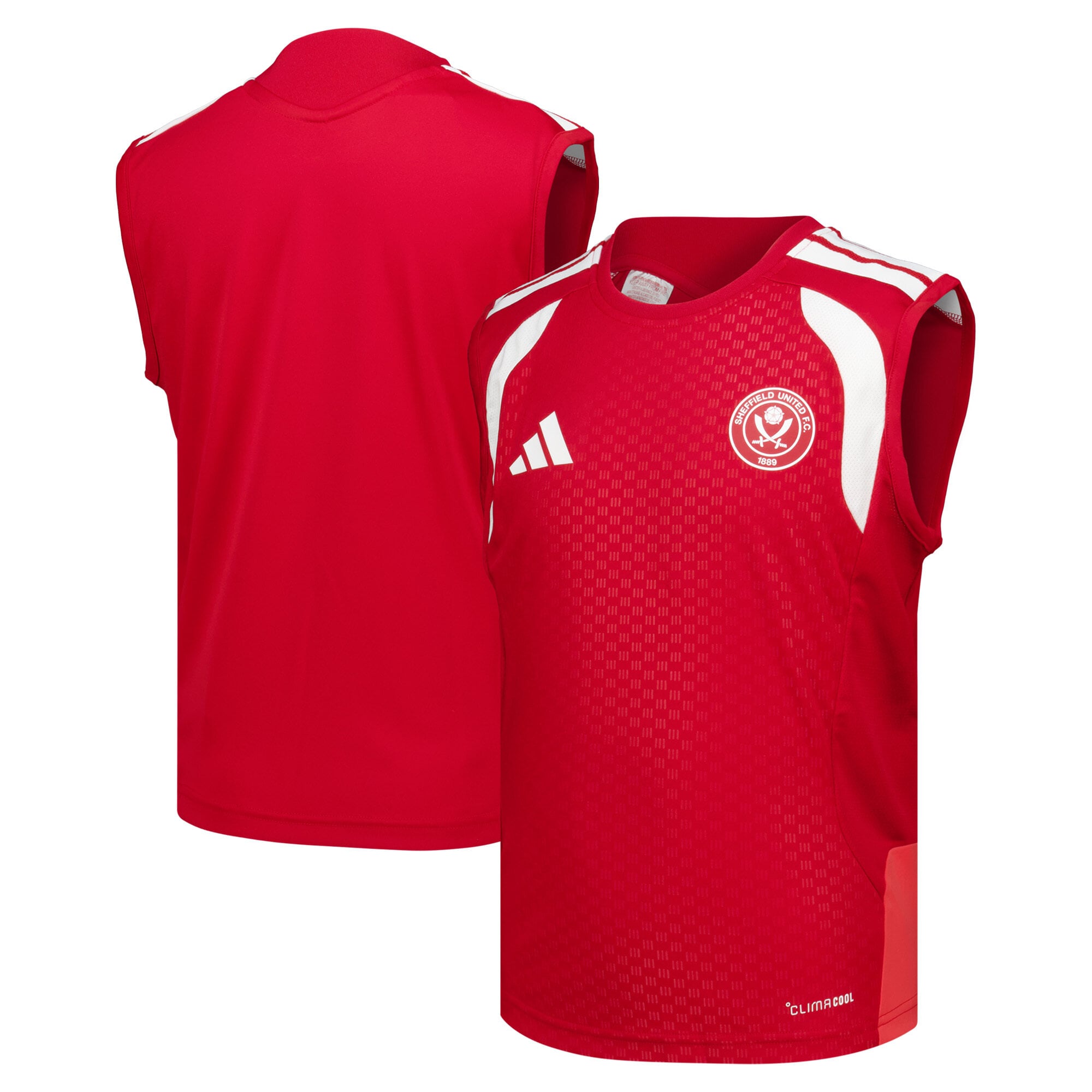 Sheffield United adidas Training Sleeveless Jersey - Red - Kids, , rebel_hi-res