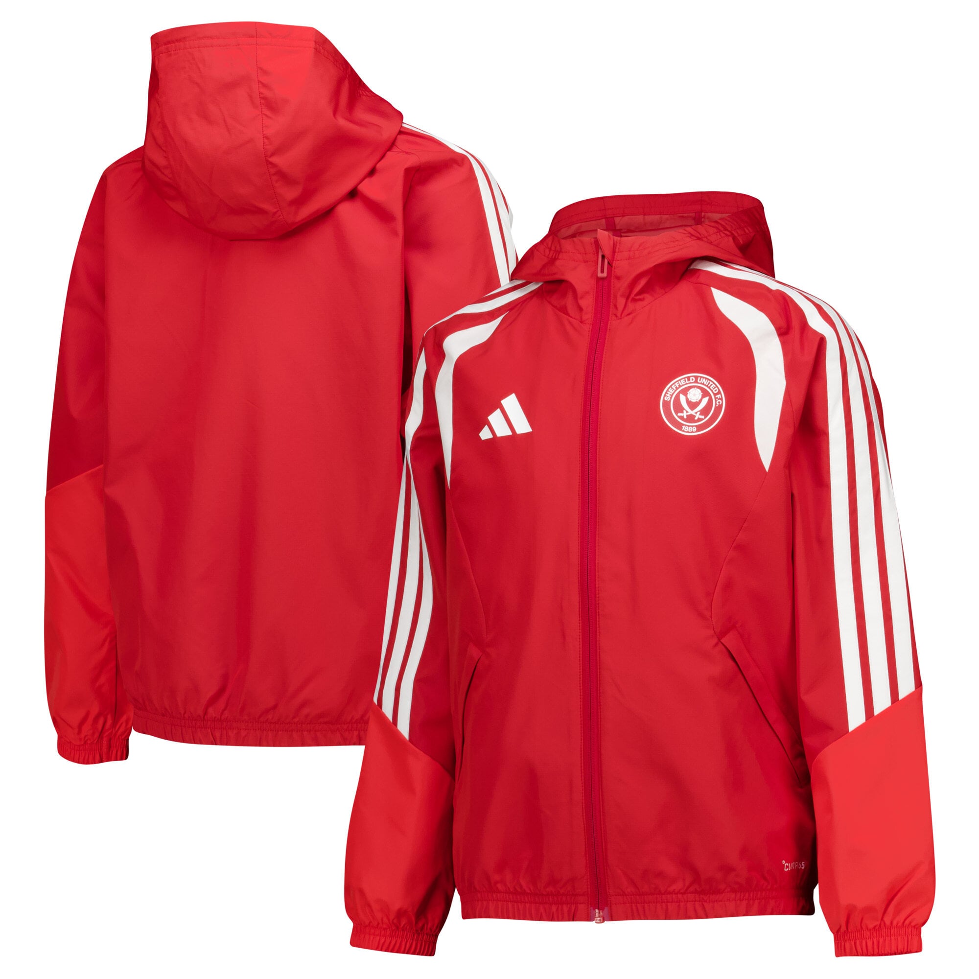 Sheffield United adidas Training All Weather Jacket - Red - Kids, , rebel_hi-res