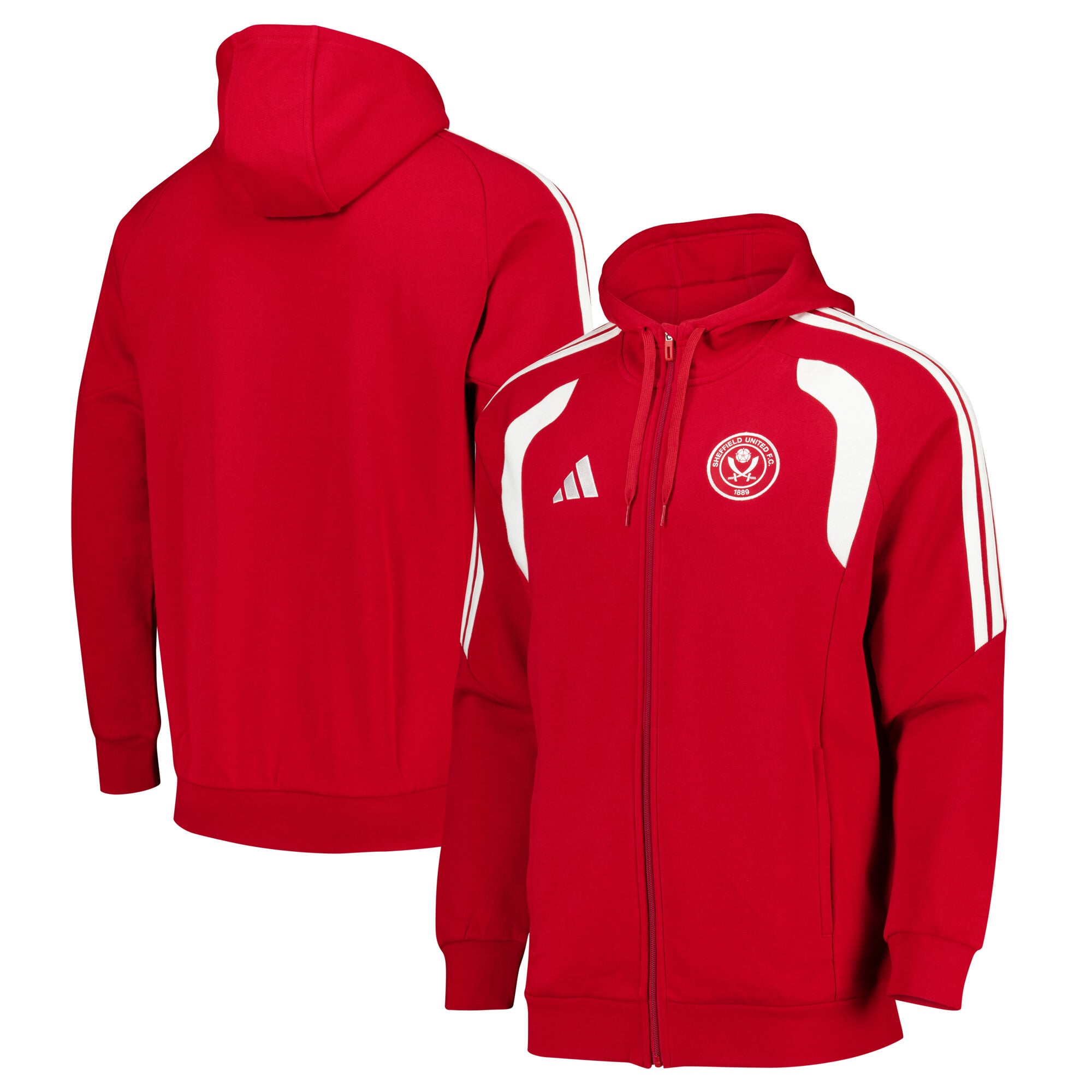 Sheffield United adidas Travel Full Zip Hoodie - Red
