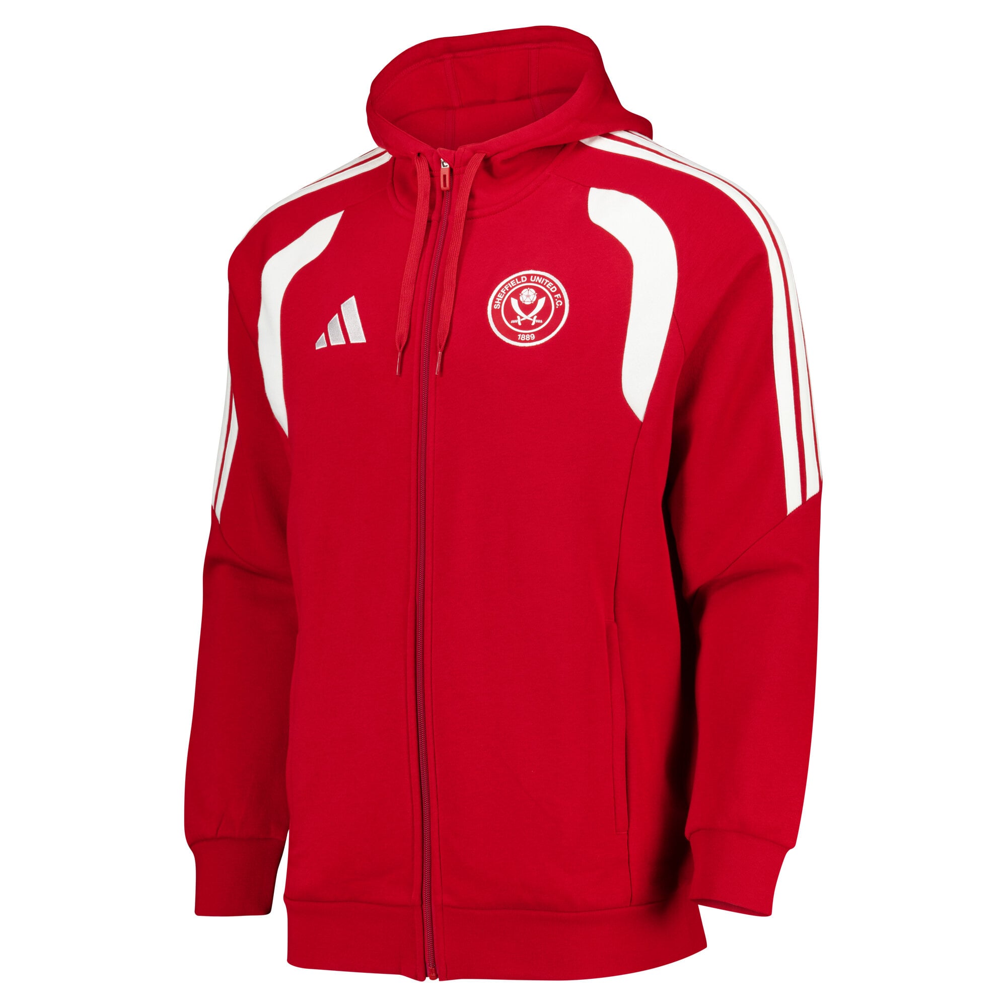 Sheffield United adidas Travel Full Zip Hoodie - Red, , rebel_hi-res