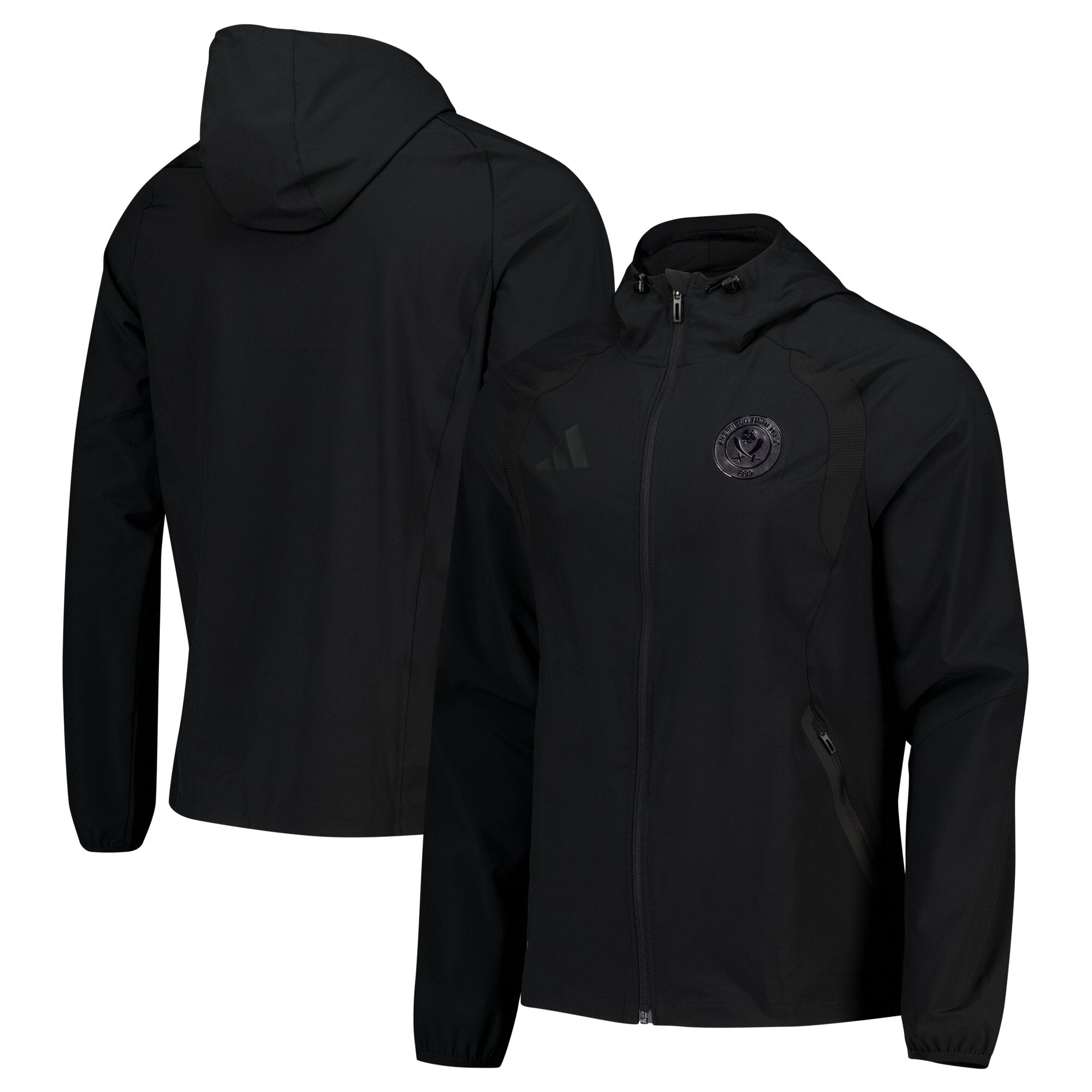 Sheffield United adidas Travel Windbreaker Jacket - Black, , rebel_hi-res