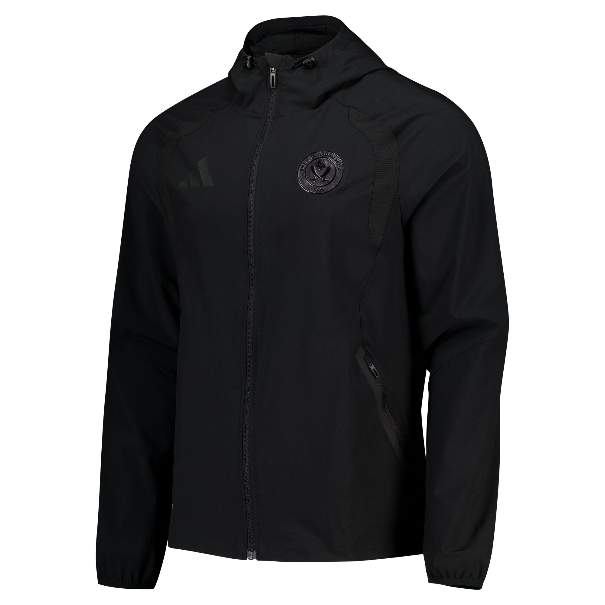 Sheffield United adidas Travel Windbreaker Jacket - Black, , rebel_hi-res
