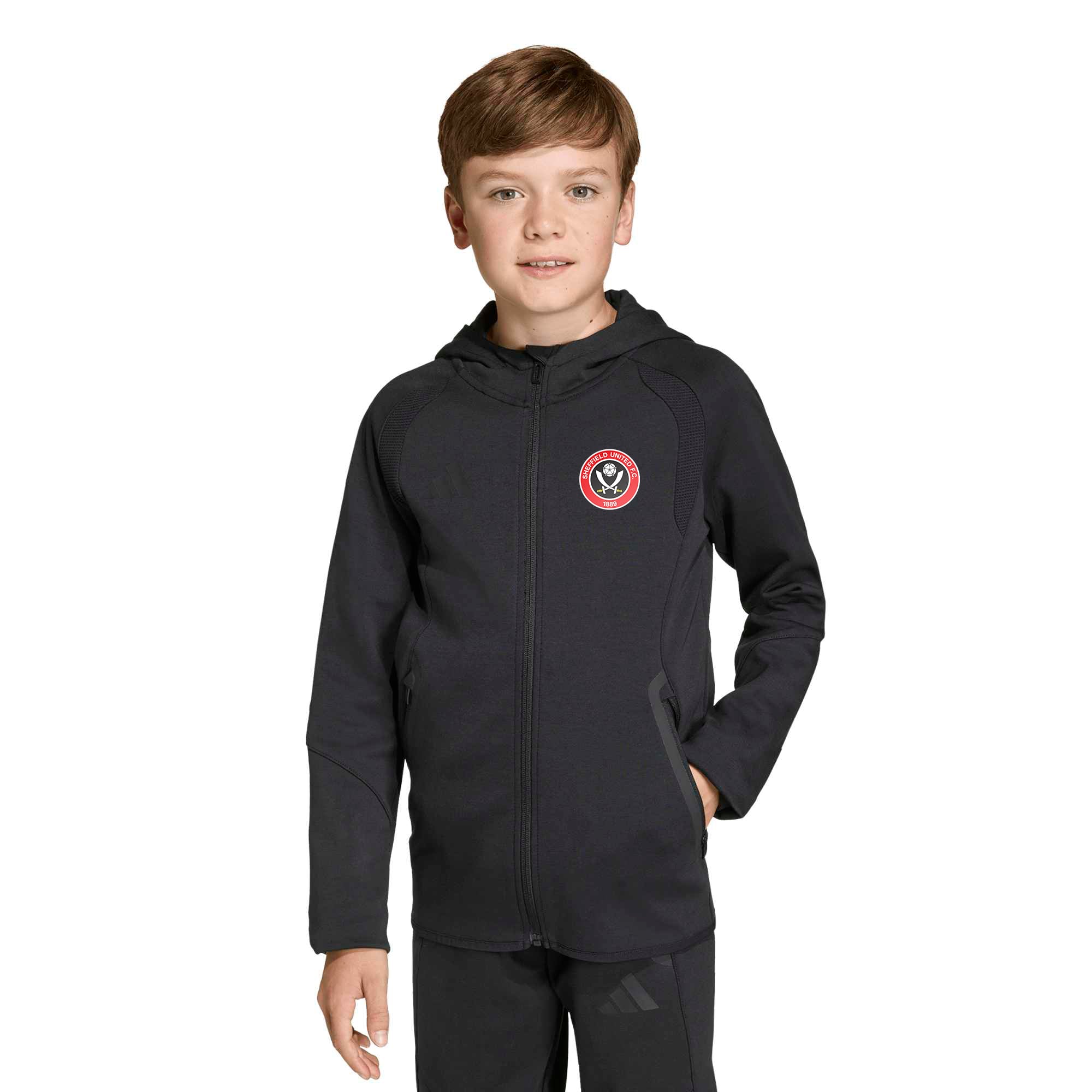 Sheffield United adidas Travel Hoodie - Black - Kids