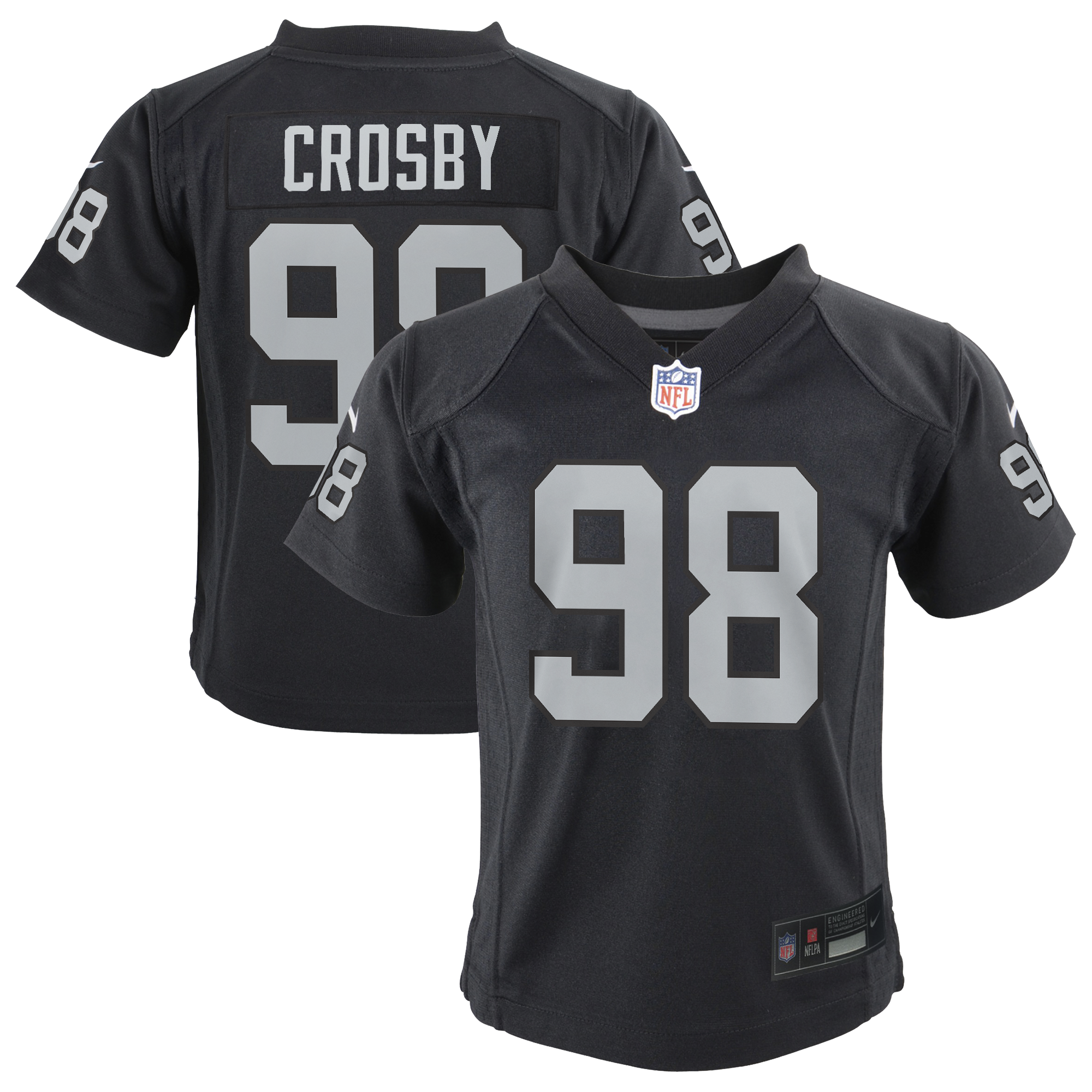 Las Vegas Raiders Home Nike Game Jersey - Black - Maxx Crosby - Youth, , rebel_hi-res