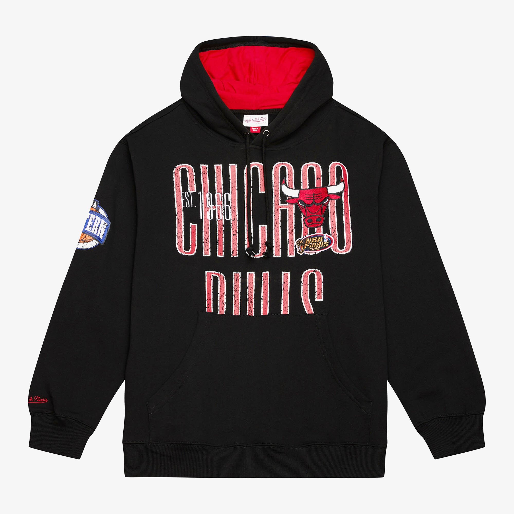 Chicago Bulls Mitchell & Ness Team Og Fleece 2.0 - Black - Mens, , rebel_hi-res