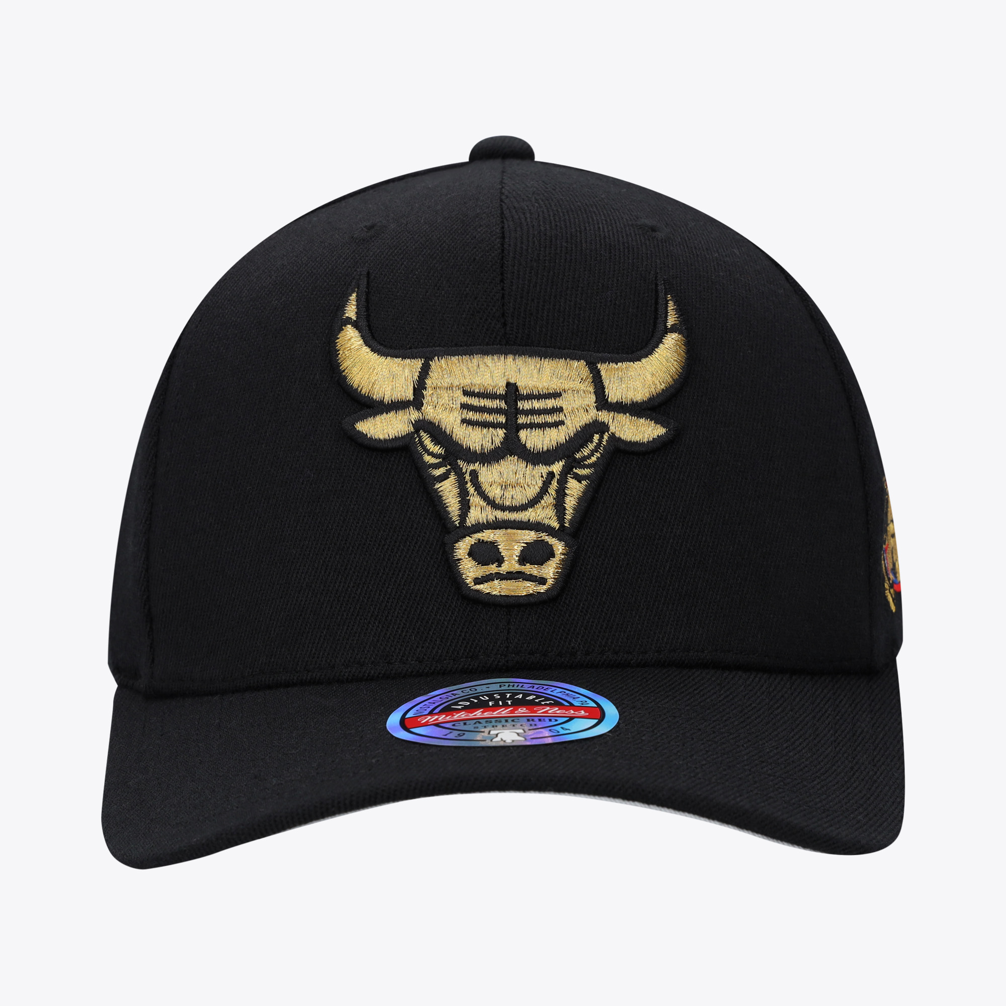 Chicago Bulls Mitchell & Ness Topperz Finals Cap - Gold/Black - Mens, , rebel_hi-res