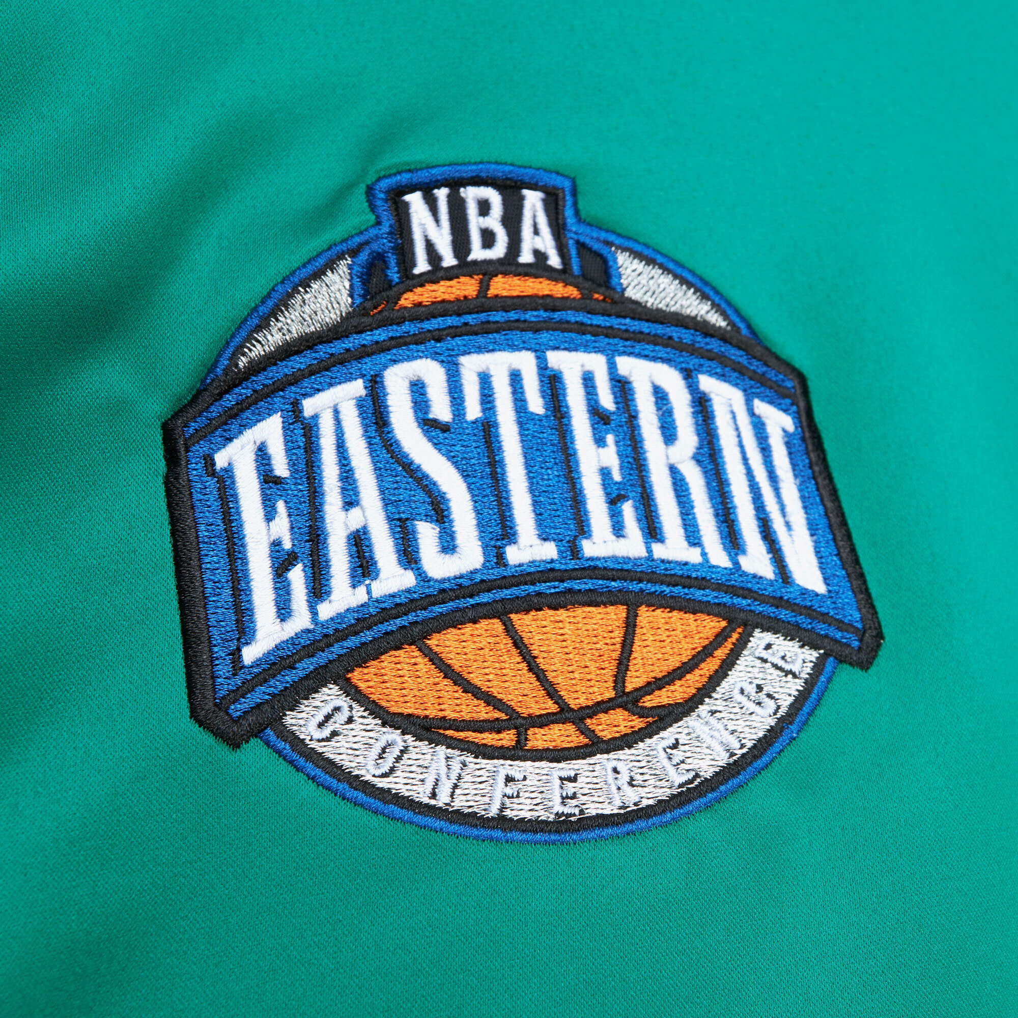 Boston Celtics Mitchell & Ness Heavyweight Satin Jacket - Kelly Green - Mens, , rebel_hi-res
