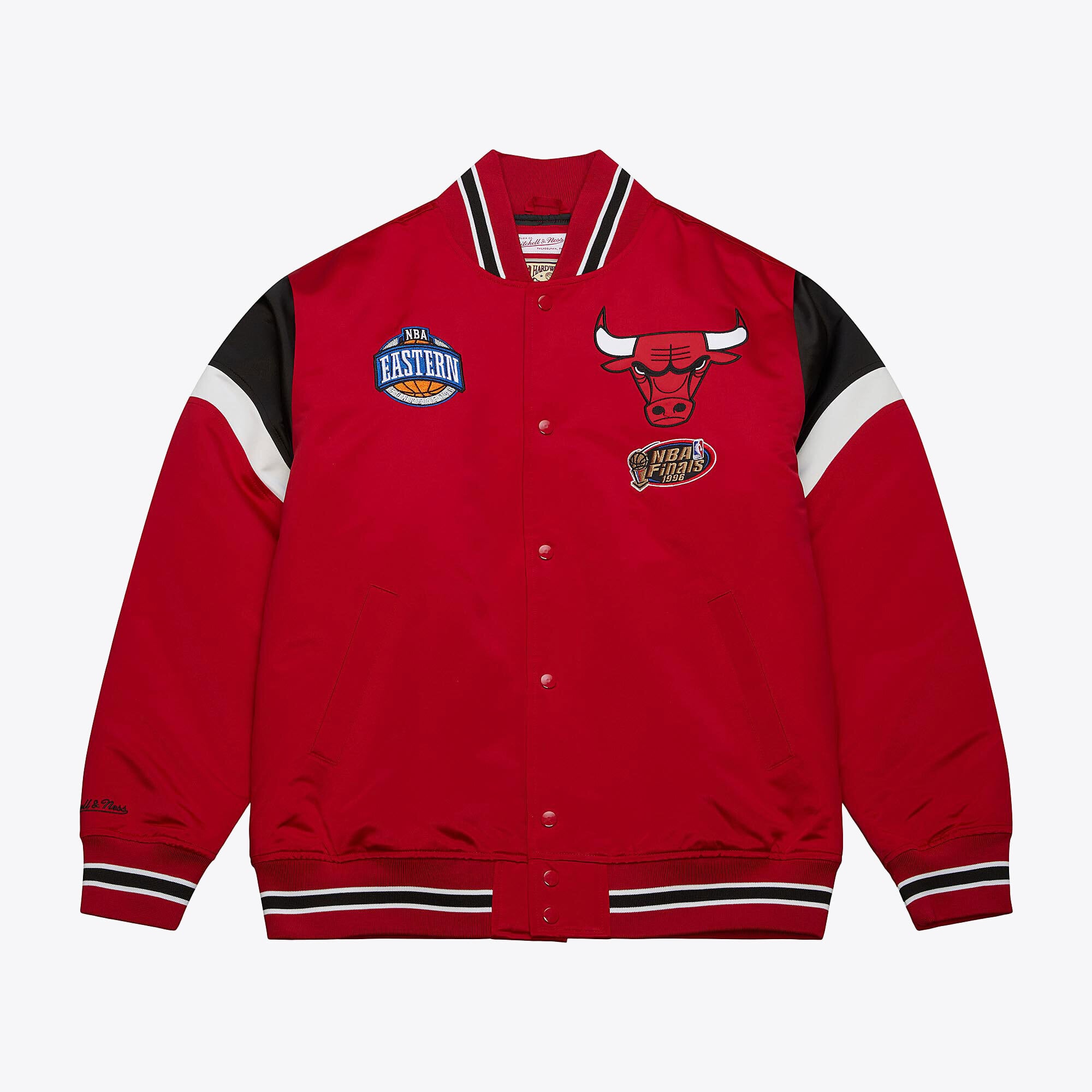 Chicago Bulls Mitchell & Ness Heavyweight Satin Jacket - Scarlet - Mens