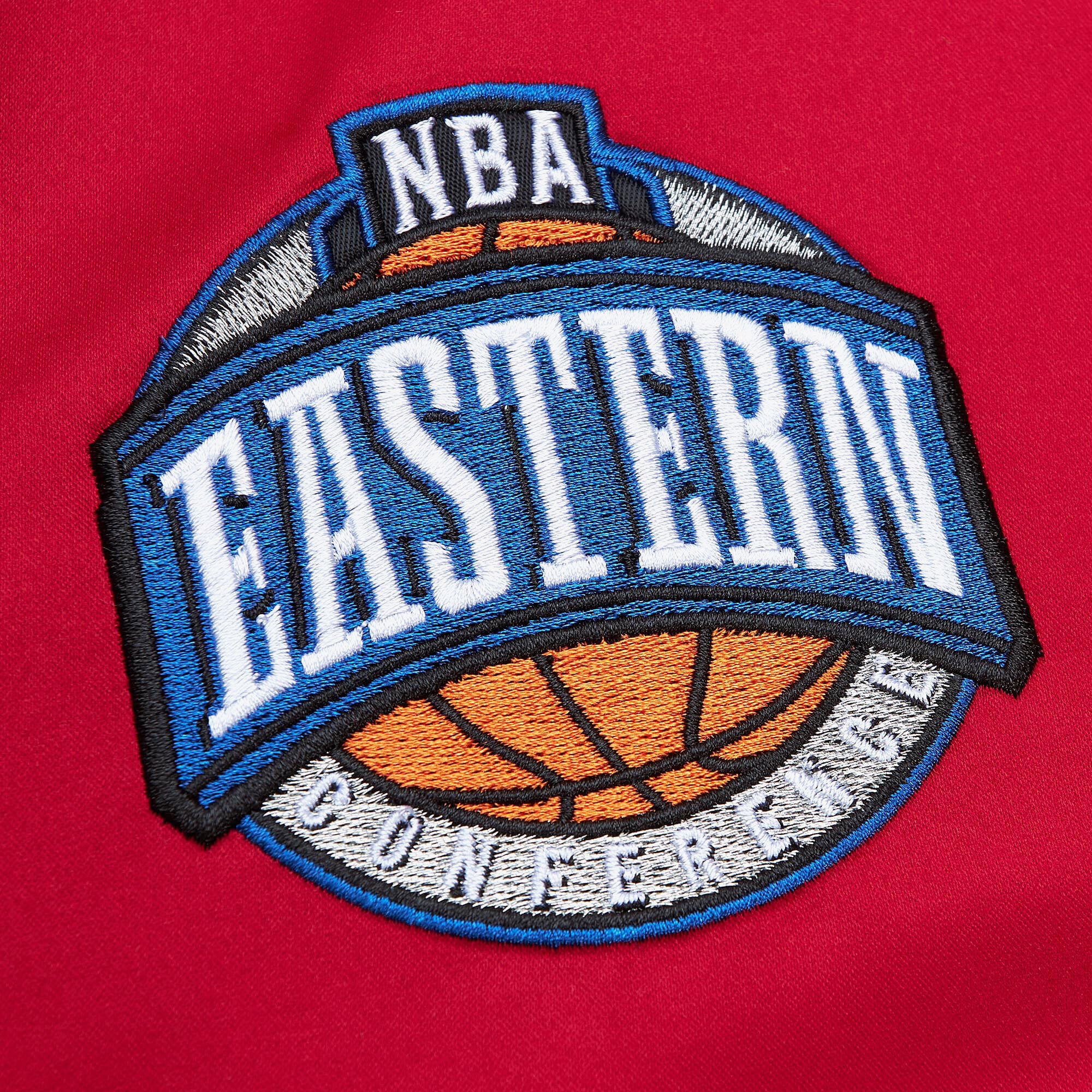 Chicago Bulls Mitchell & Ness Heavyweight Satin Jacket - Scarlet - Mens, , rebel_hi-res