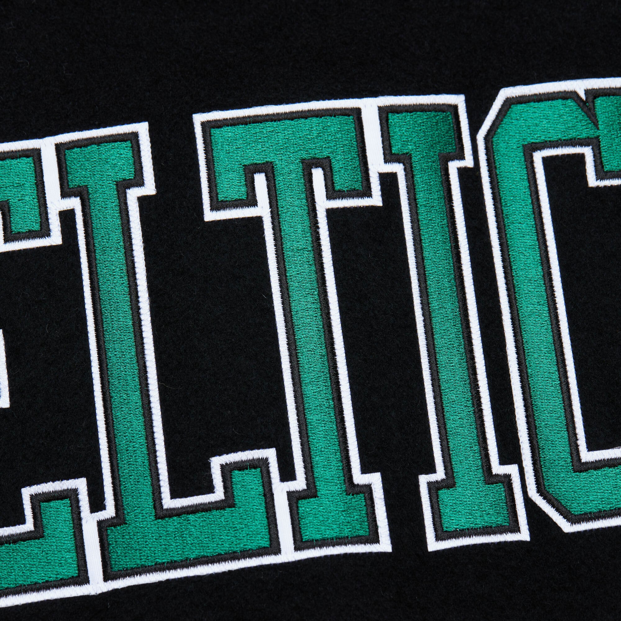 Boston Celtics Mitchell & Ness Varsity Jacket - Black - Mens, , rebel_hi-res
