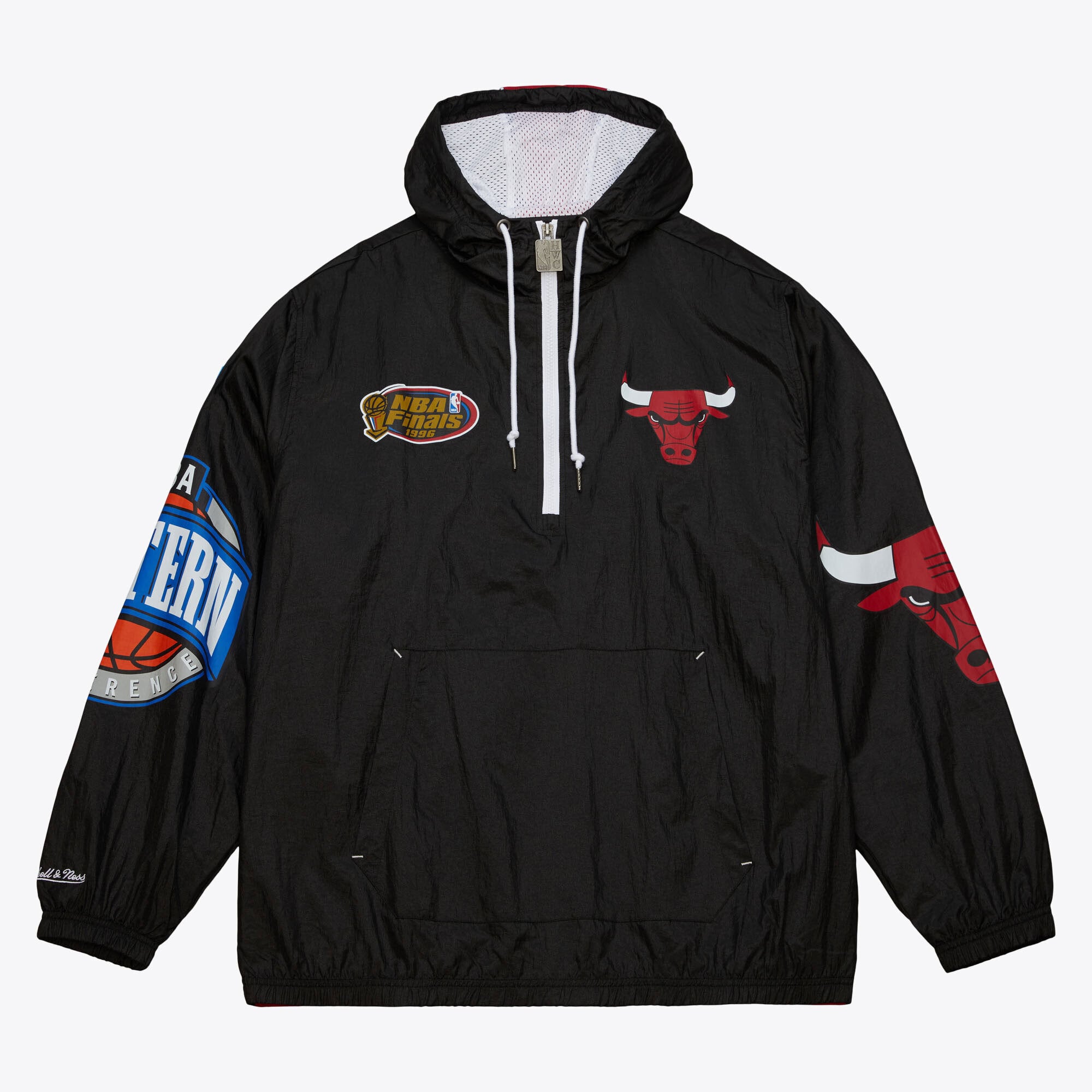Chicago Bulls Mitchell & Ness Team Og 2.0 Anorak Windbreaker - Black - Mens