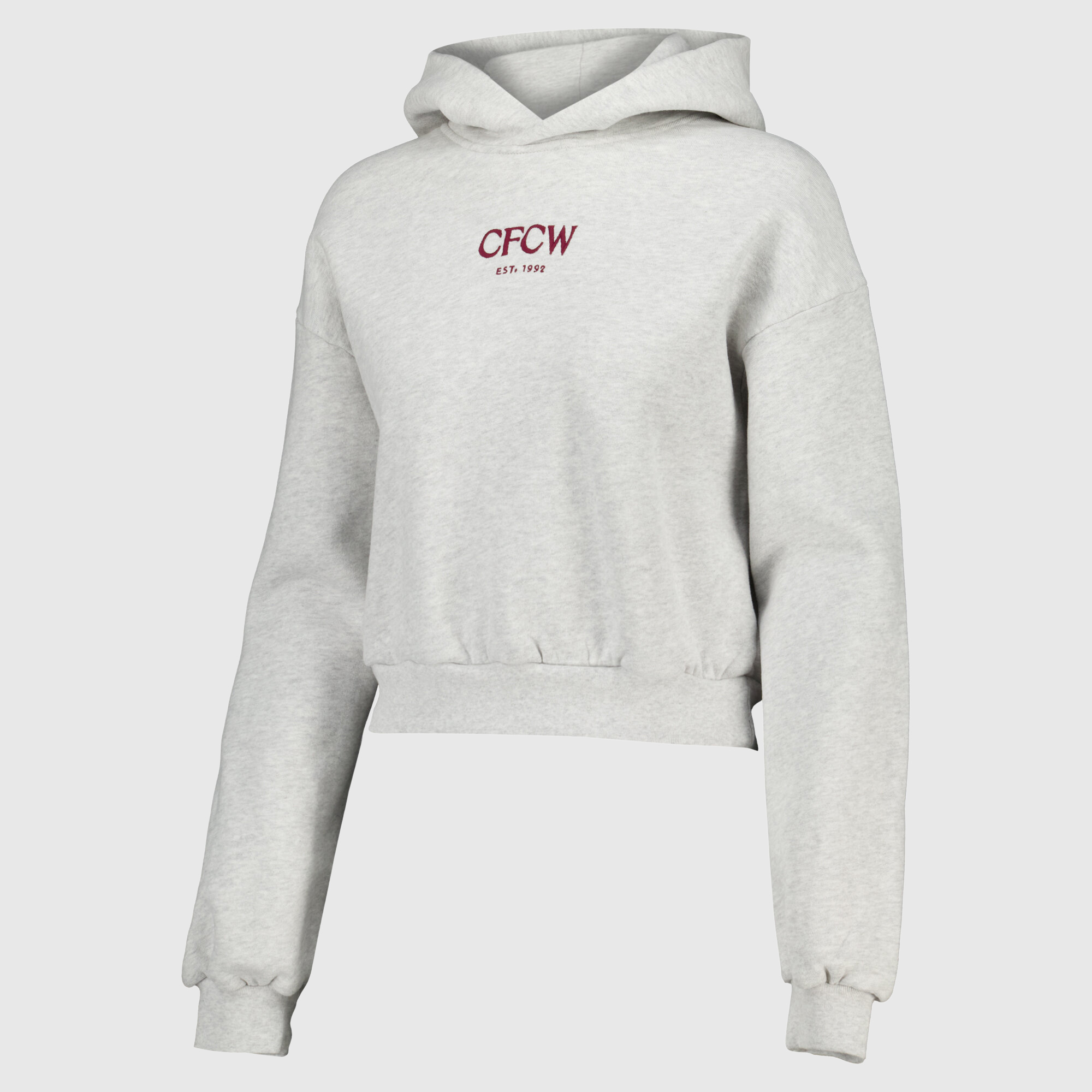 Chelsea CFCW Cropped Hoodie - Grey Marl -Womens, , rebel_hi-res