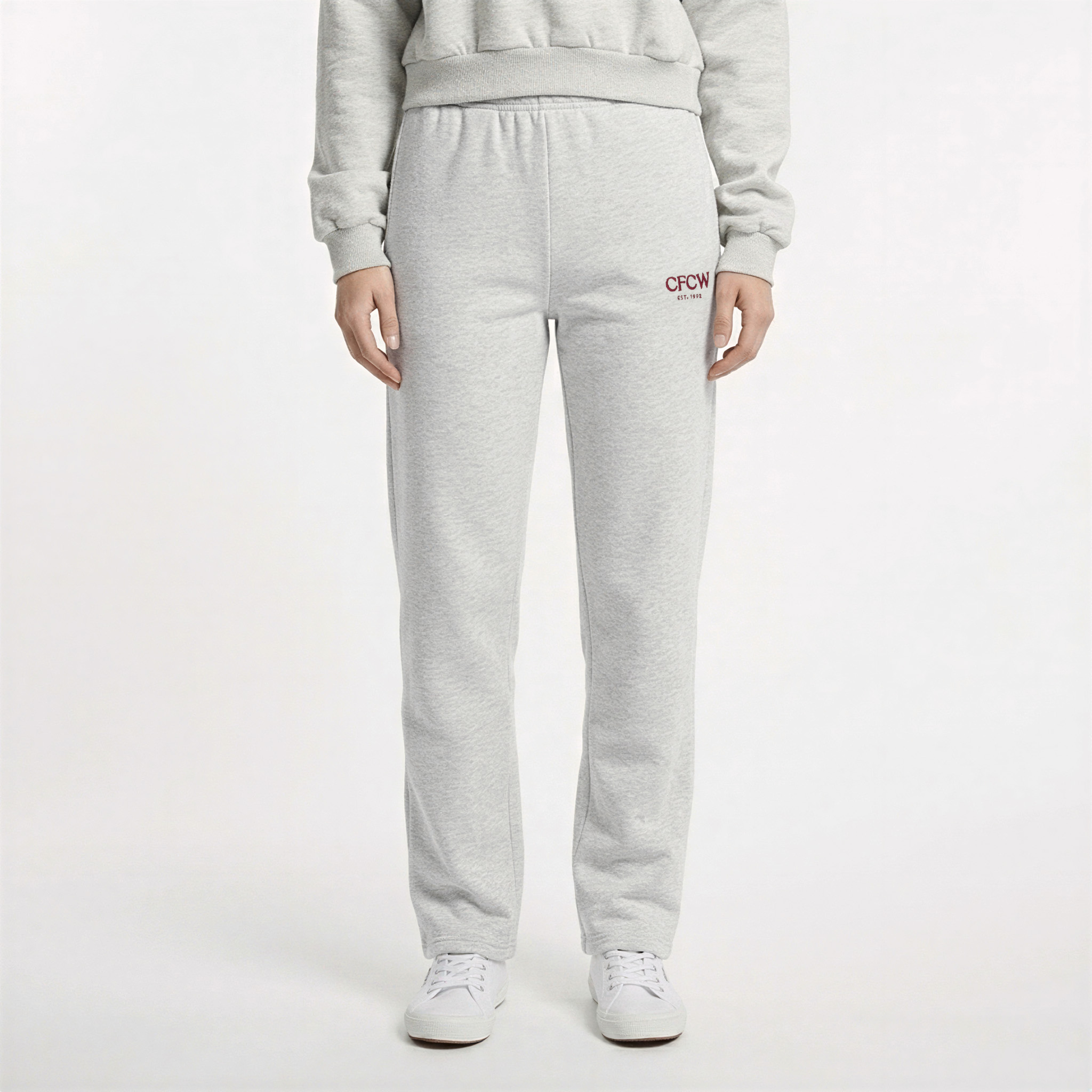 Chelsea CFCW Straight Leg Joggers - Grey Marl - Womens, , rebel_hi-res