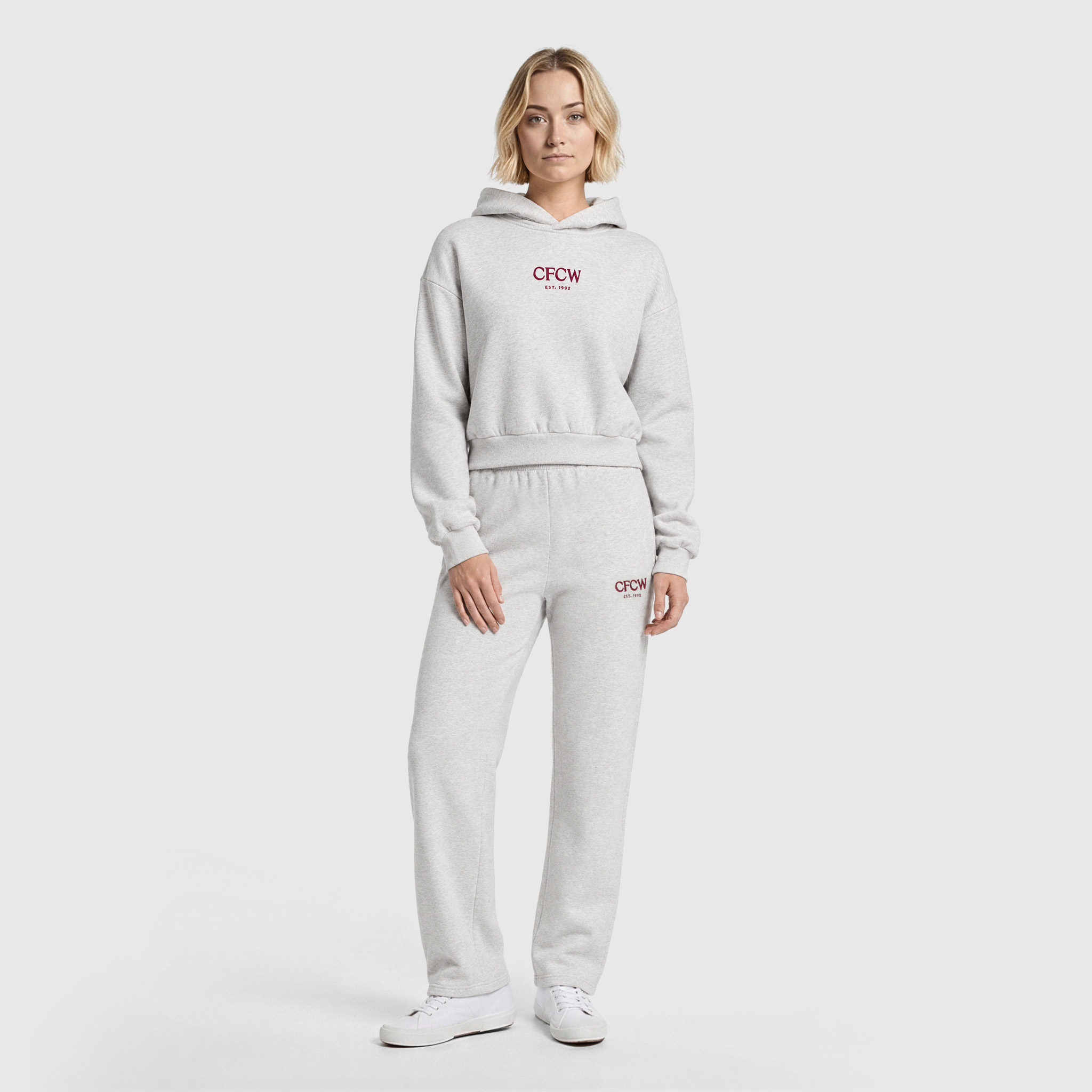 Chelsea CFCW Straight Leg Joggers - Grey Marl - Womens, , rebel_hi-res