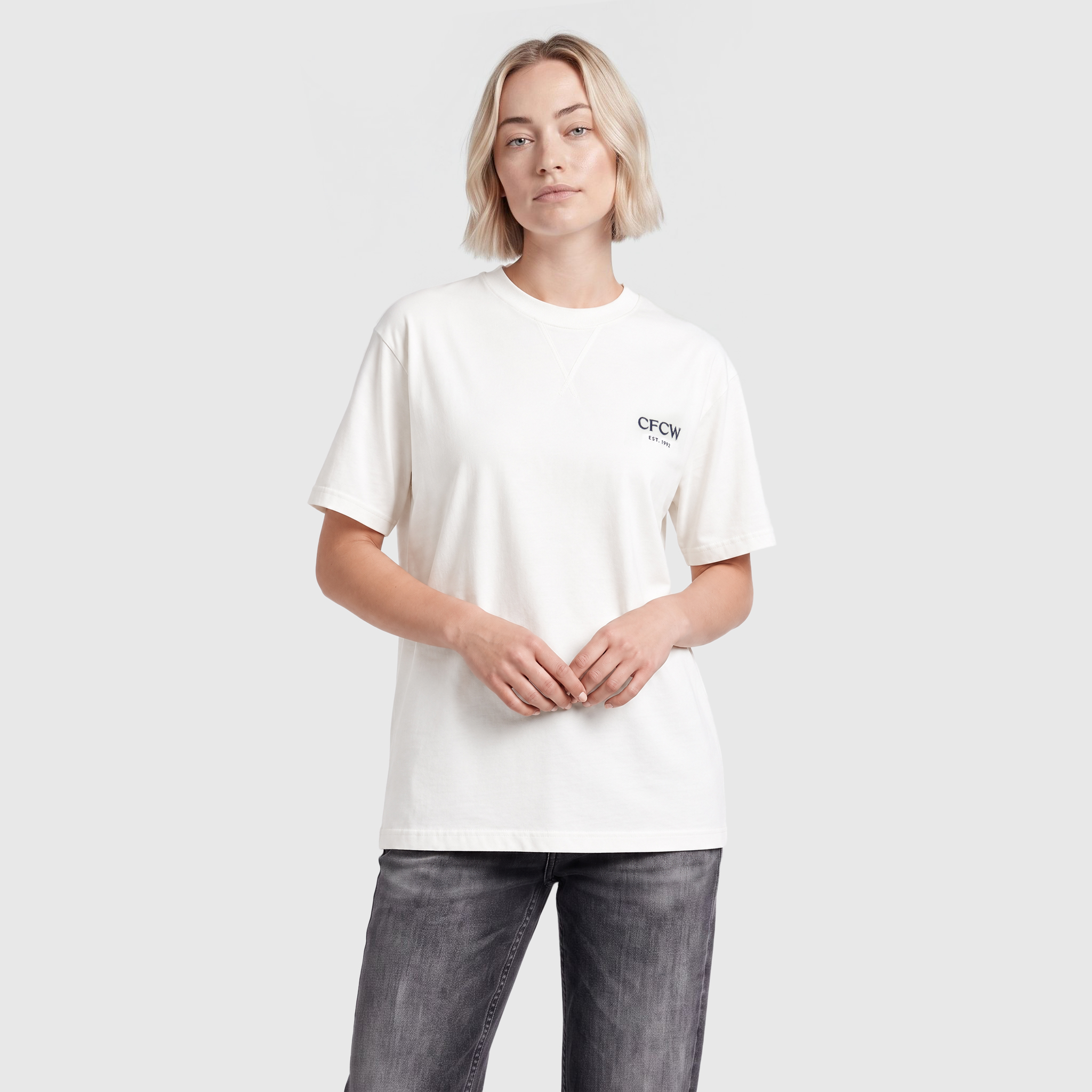 Chelsea CFCW Boxy Fit T-Shirt - White - Womens, , rebel_hi-res