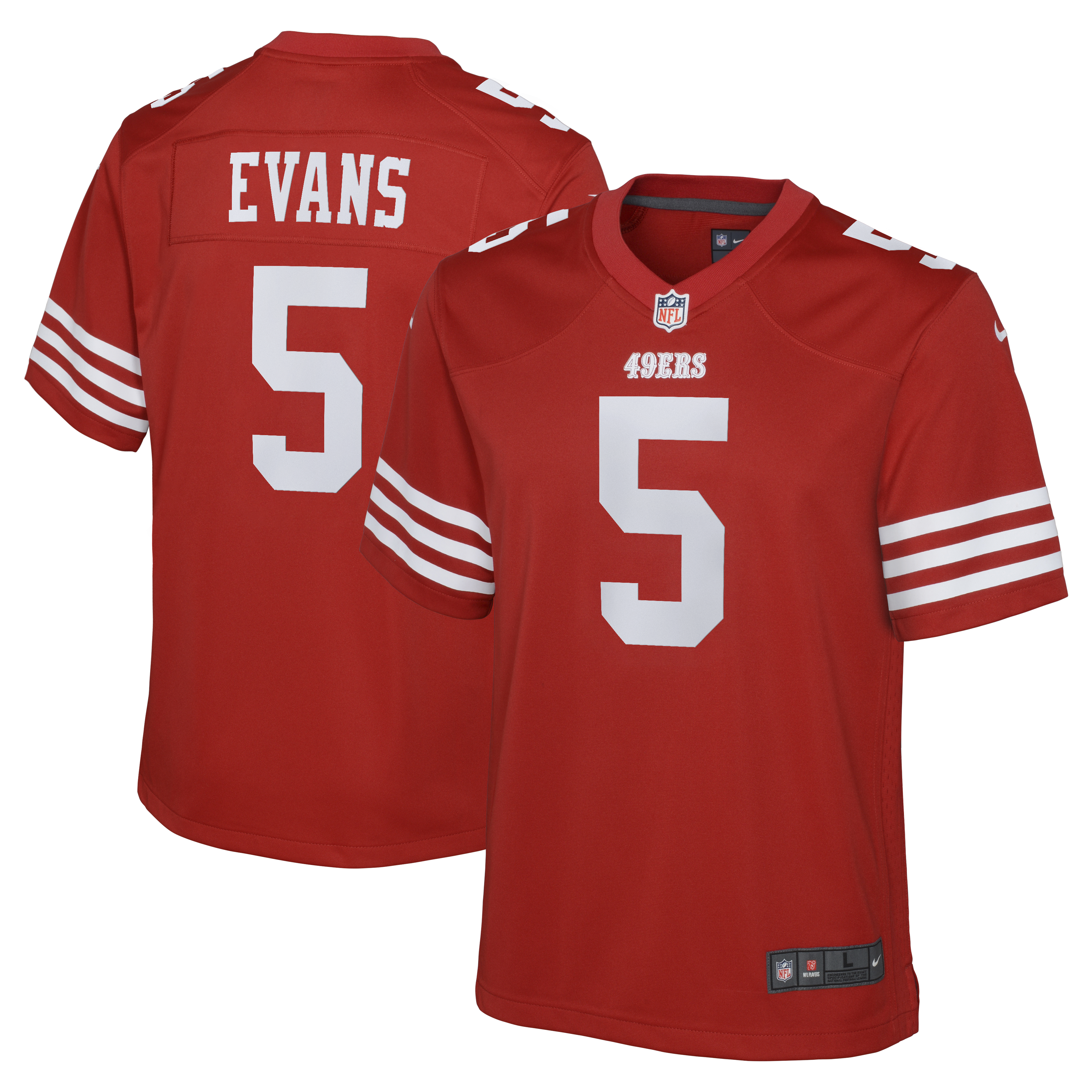 San Francisco 49ers Nike Game Team Colour Jersey - Scarlet - Mike Evans - Youth, , rebel_hi-res