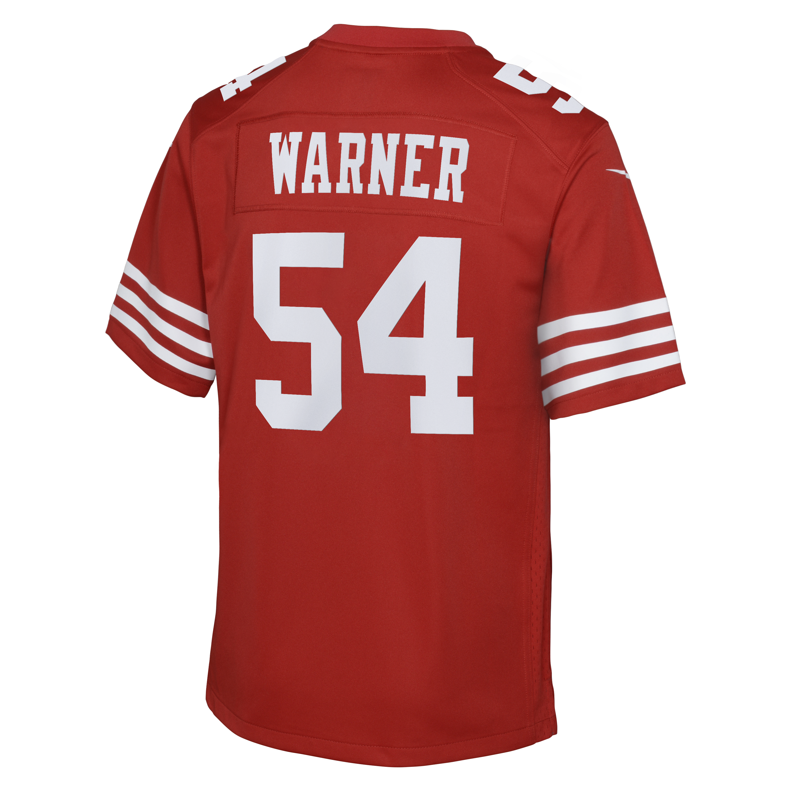 San Francisco 49ers Nike Game Team Colour Jersey - Scarlet - Fred Warner - Youth, , rebel_hi-res